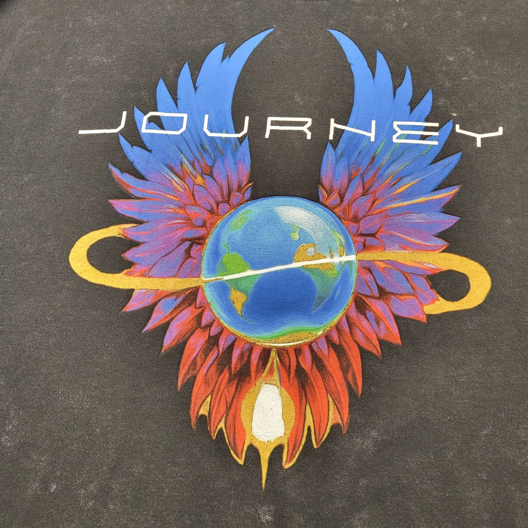 Vintage VINTAGE Journey Sweatshirt Band Graphic Black 2XL Adult Unisex Crew Neck Long Sleeve Music Tour Tee Size US XXL / EU 58 / 5 - 7 Thumbnail