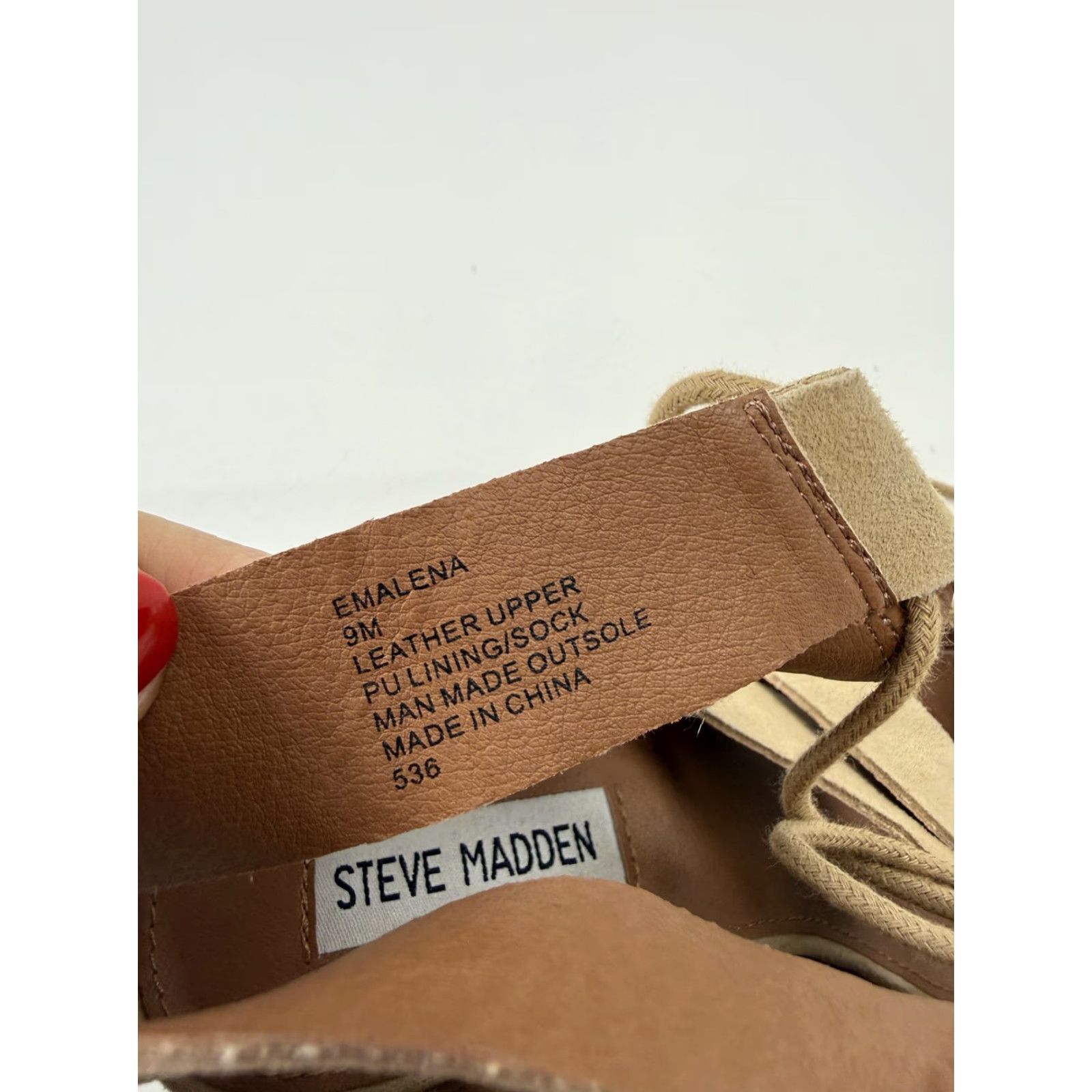 Steve Madden Steve Madden EMALENA Sandals Womens Size 9 Beige Strappy Lace Up Block Heel Leather Upper MultI Strap Open Toe Casual Dressy Summer Shoes Mens? Size US 9 / IT 39 - 2 Thumbnail