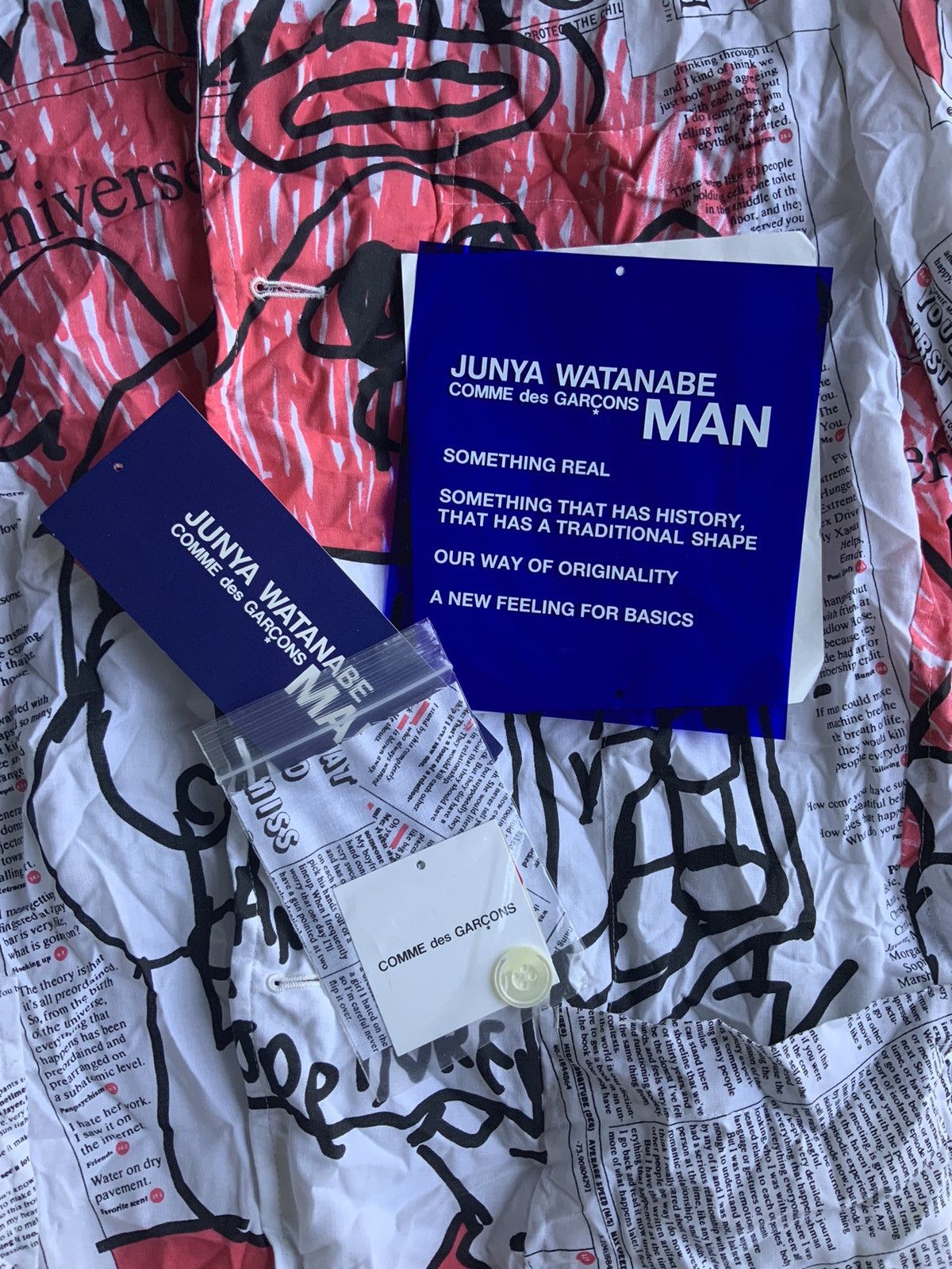 Junya Watanabe Junya Watanabe Crinkled Newspaper Blazer Civilization Size US L / EU 52-54 / 3 - 13 Thumbnail