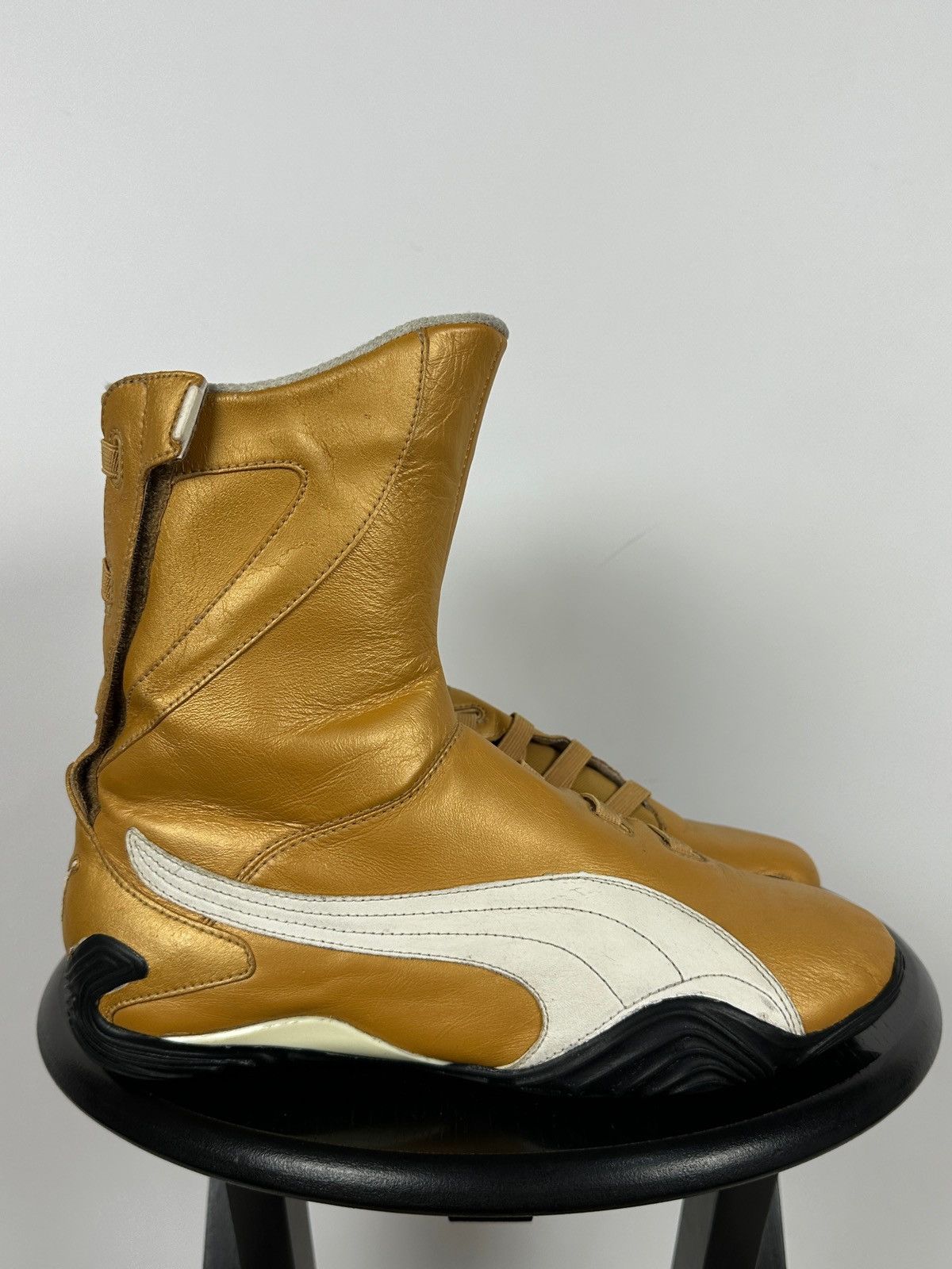 Puma 2000s Vintage Puma High Moto Wrestling Y2K Leather Sneakers Size US 8 / EU 41 - 14 Thumbnail
