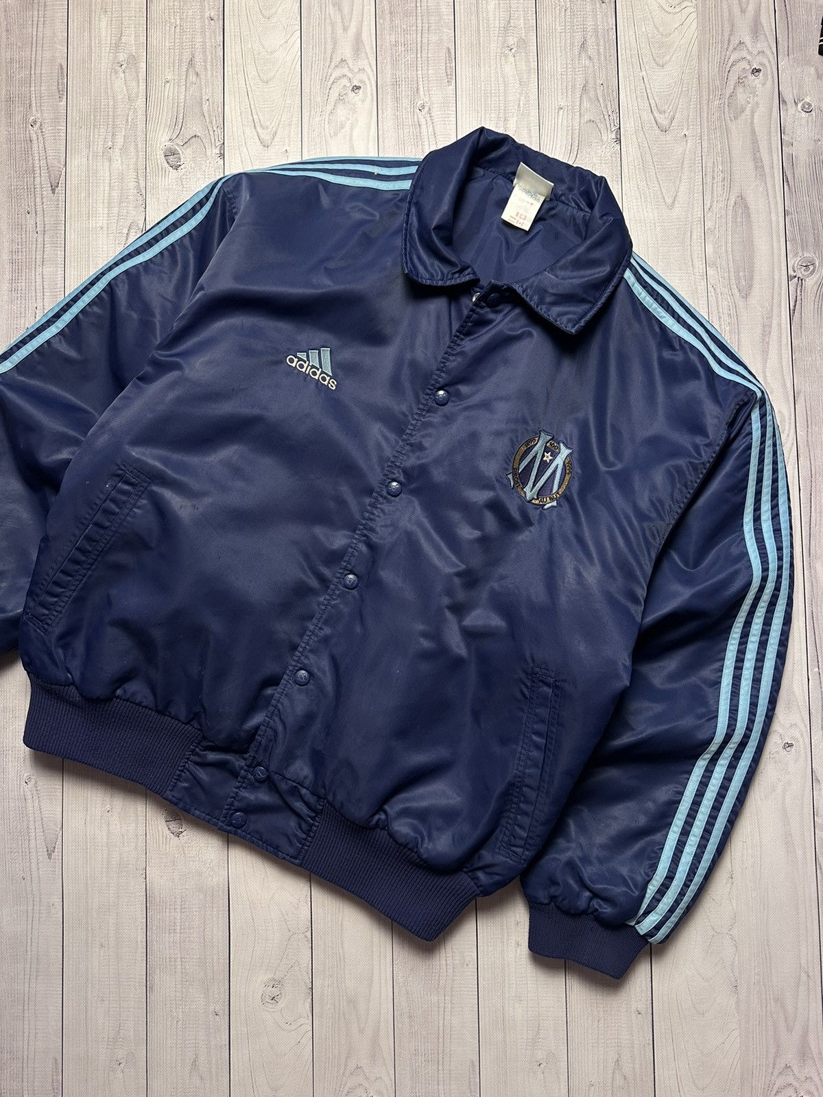 Adidas × Vintage Vintage adidas Olympic de Marseille jacket bomber size XL Size US XL / EU 56 / 4 - 2 Thumbnail