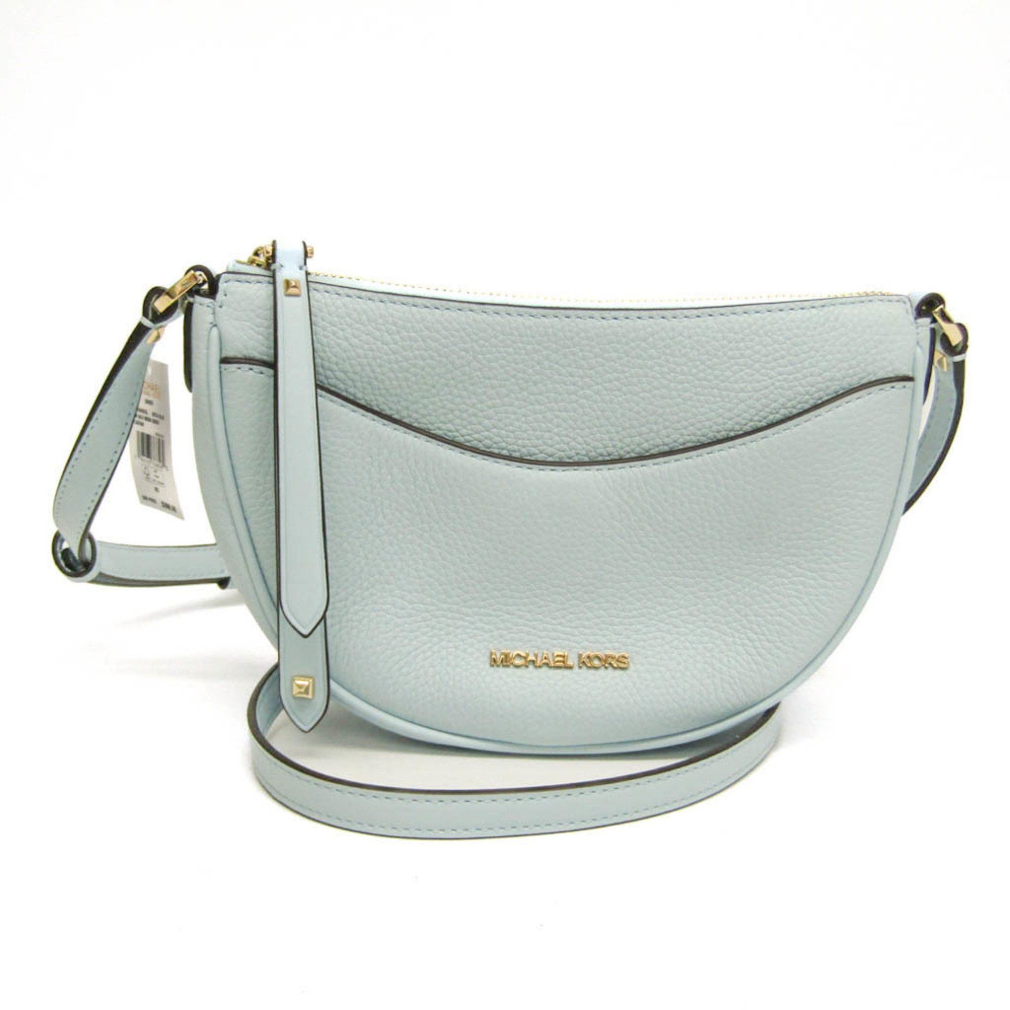Michael Kors DOVER 35R3G4DC5L Women's Leather Shoulder Bag Light Blue