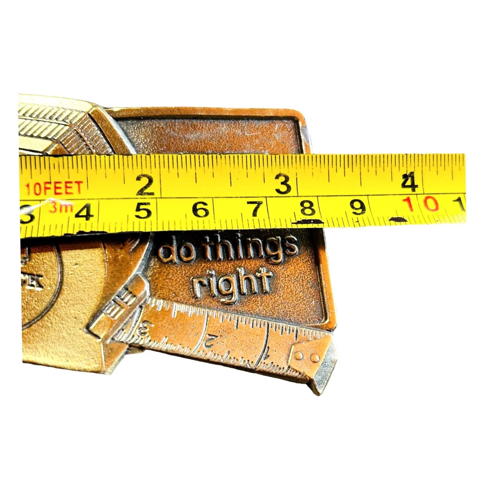 Vintage VINTAGE Stanley Tools Tape Measure Belt Buckle Size ONE SIZE - 6 Thumbnail