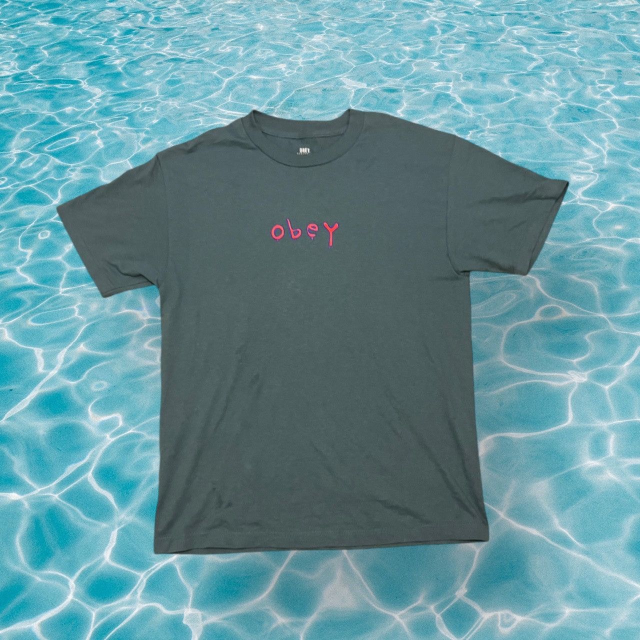 Obey × Supreme Blue/Grey Obey acid logo tee Size US M / EU 48-50 / 2 - 1 Thumbnail