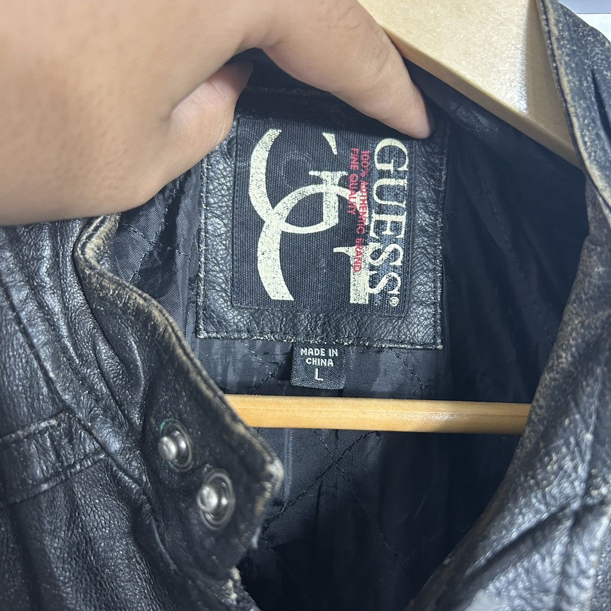 Guess × Vintage Vintage Guess Leather Ride Jacket Size US L / EU 52-54 / 3 - 9 Thumbnail