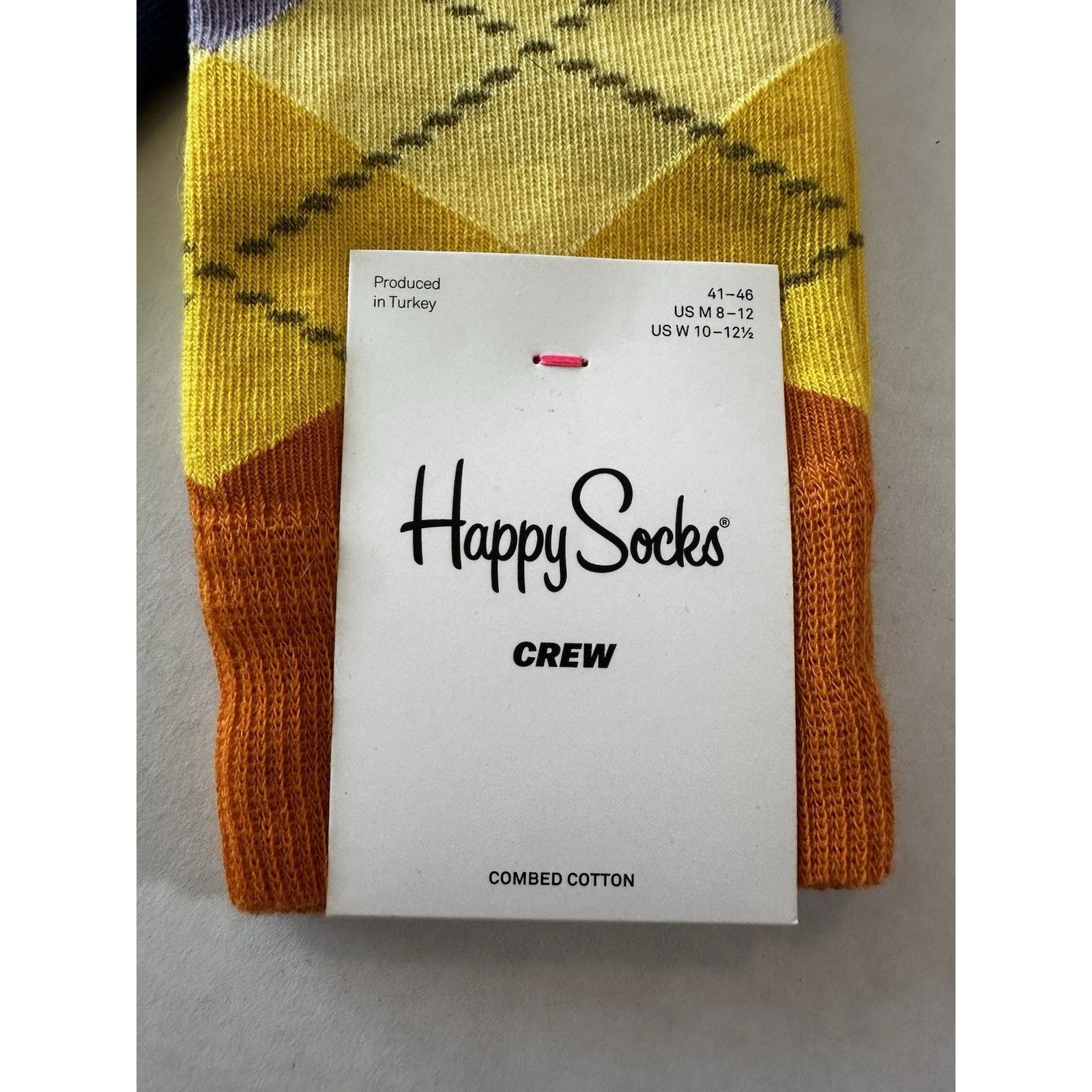 Happy Socks Happy Socks Crew Argyle Socks Sz M 8-12-W 10-12.5 Preppy NWT Size ONE SIZE - 2 Thumbnail