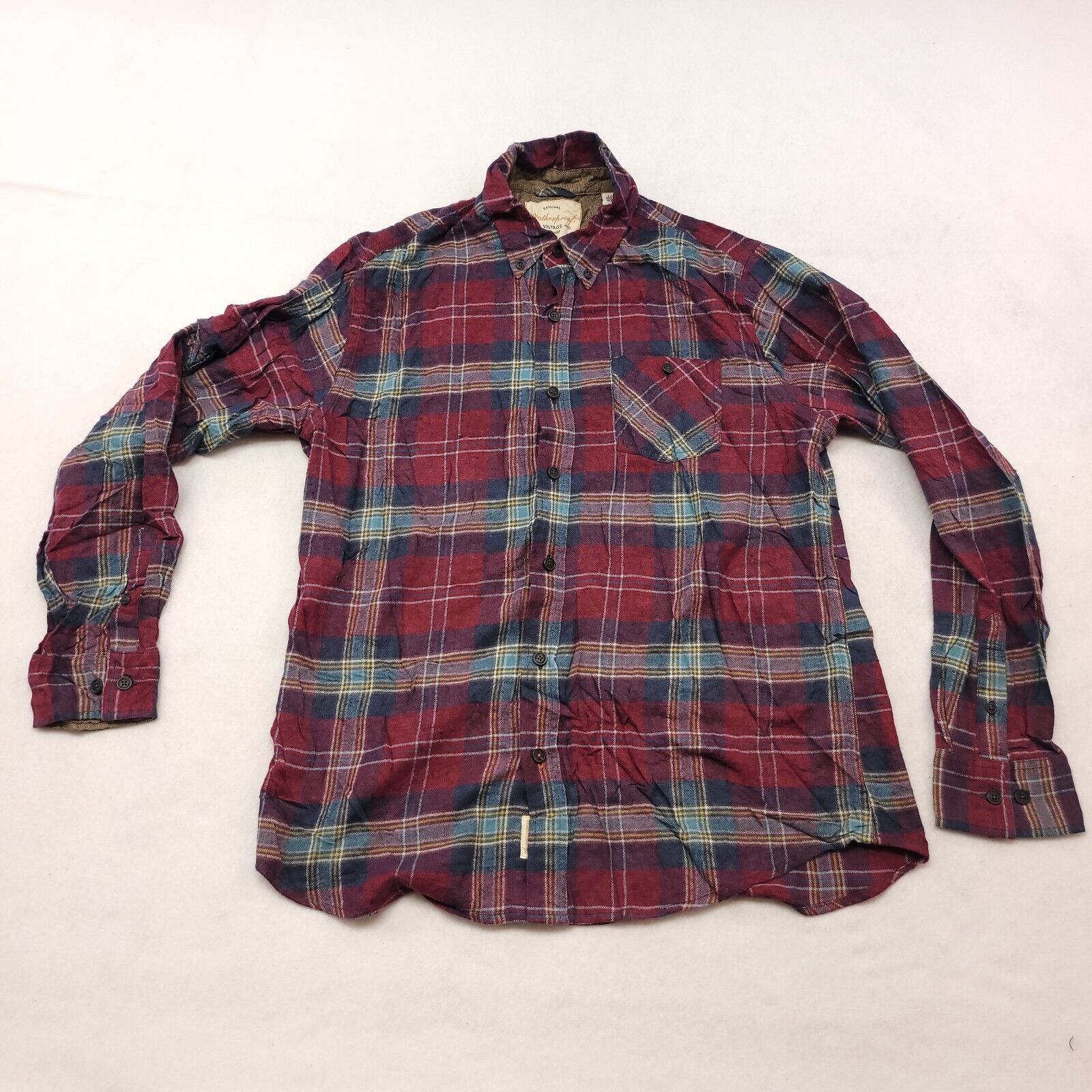 Weatherproof Weatherproof Casual Button Up Shirt Mens Size L Red Green Size US L / EU 52-54 / 3 - 2 Thumbnail