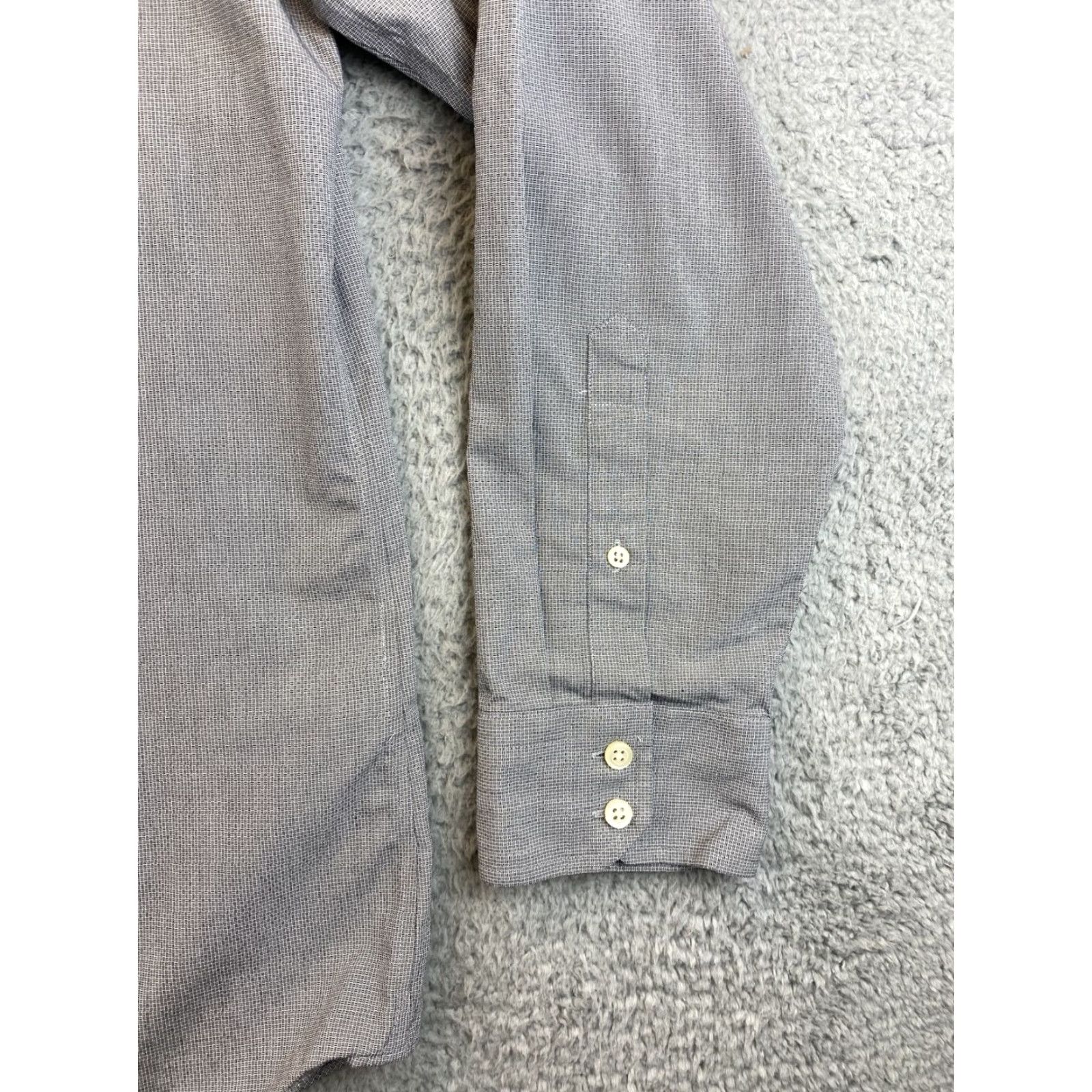 Banana Republic Banana Republic Shirt XL Men's Gray Button-Front /85-31, Cotton Blend, Knit, Button-Down Collar, Long Sleeve, Non-Iron, Regular Fit Size US XL / EU 56 / 4 - 2 Thumbnail