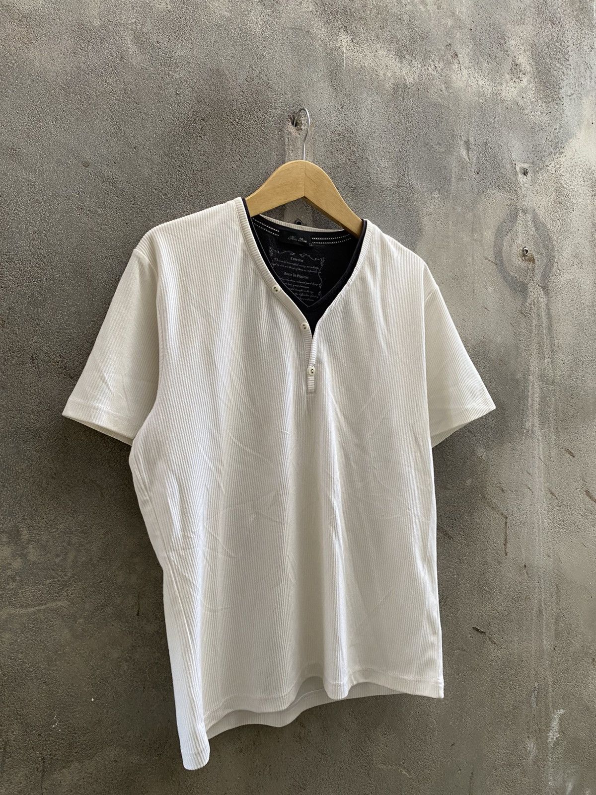 If Six Was Nine × Japanese Brand × Le Grande Bleu (L.G.B.) 2000s NotaBene - Short Sleeve Fine Stripe Pattern Size US L / EU 52-54 / 3 - 2 Thumbnail