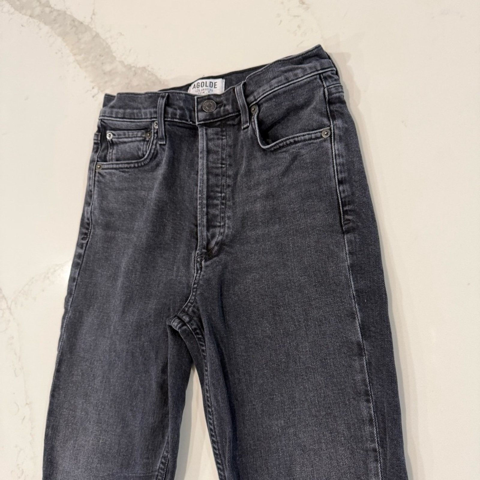 Agolde AGOLDE Nico High Rise Slim Denim Jeans Button Fly Womens 25 Size 25" / US 0 / IT 36 - 8 Thumbnail