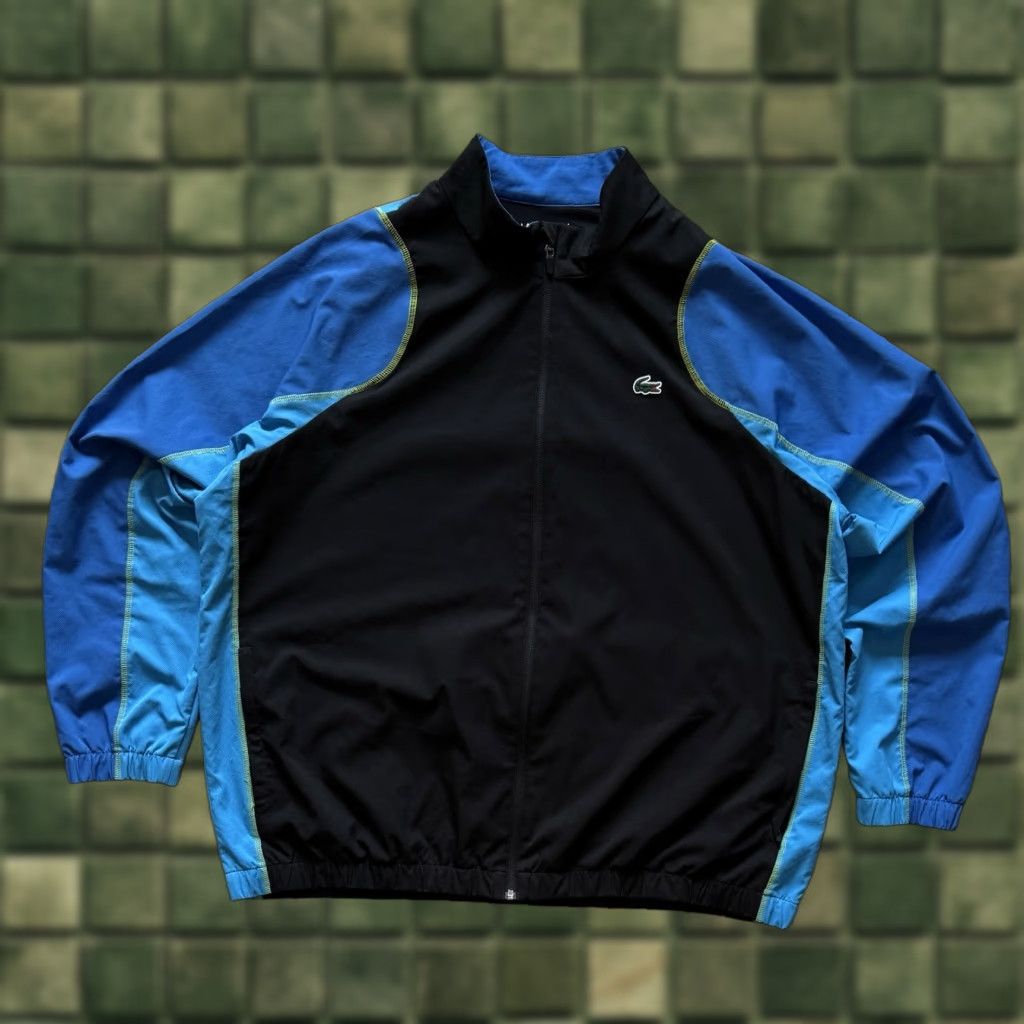 Lacoste Lacoste Sport High-Neck Tracksuit Zip Jacket Blue Black 3XL Men Shirt? Size US 39 - 1 Thumbnail