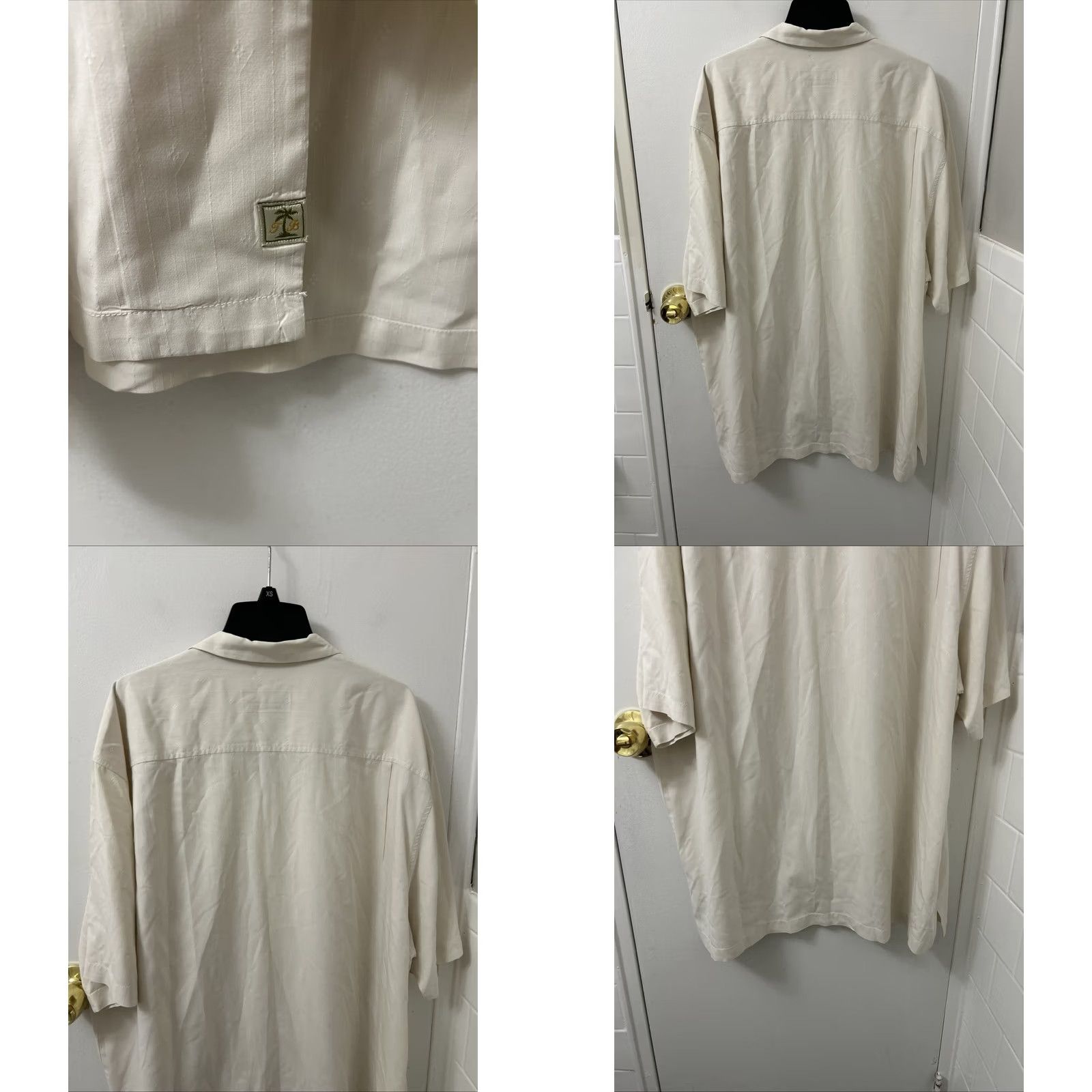 Tommy Bahama Tommy Bahama Shirt Mens XL Beige 100% Silk Button-Down Short Sleeve Island Style Resort Wear Size US XL / EU 56 / 4 - 8 Thumbnail