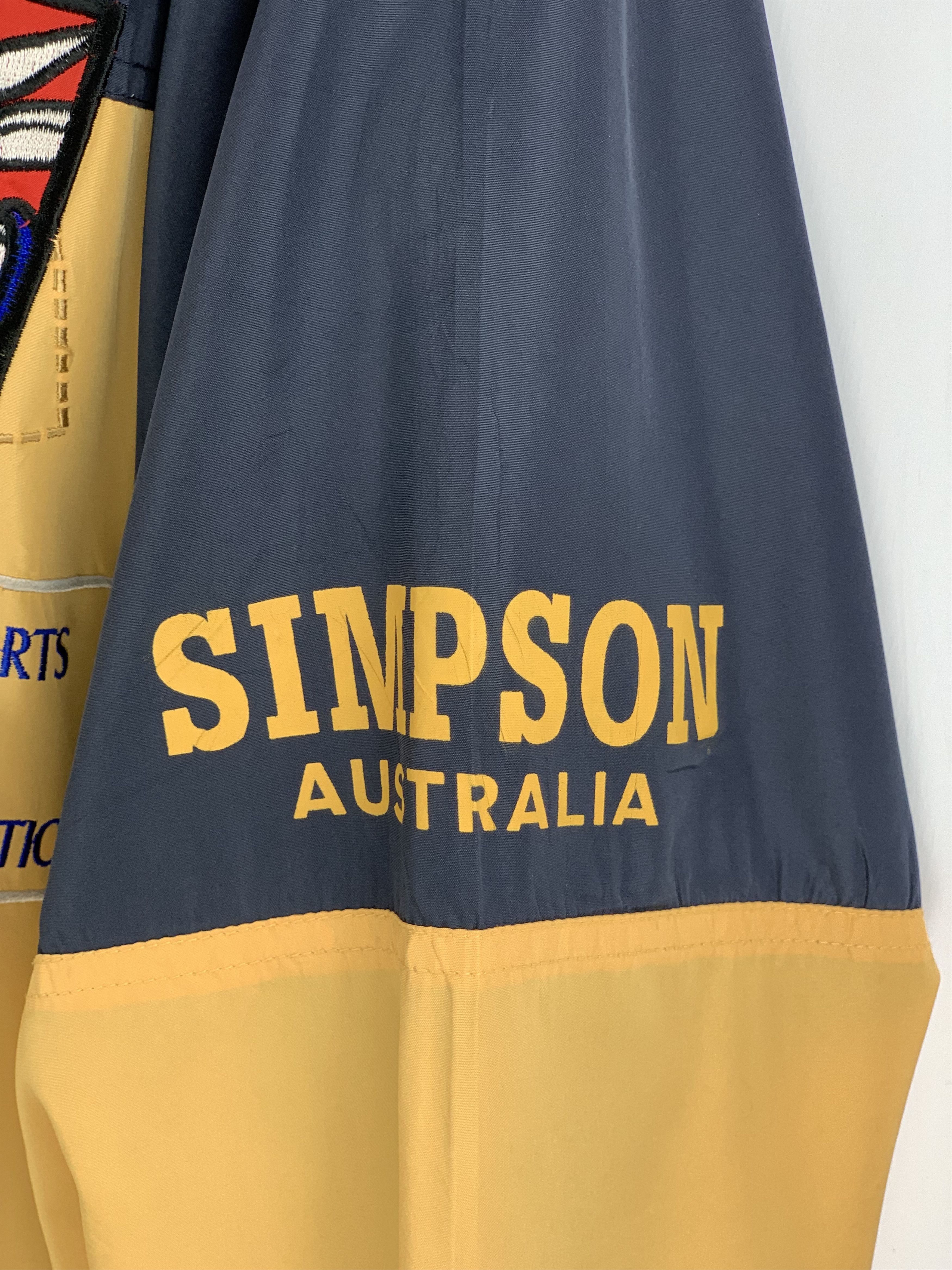 The Simpsons Vintage 80s Simpson Australia Sport Racing Jacket J1649 Size US XL / EU 56 / 4 - 7 Thumbnail