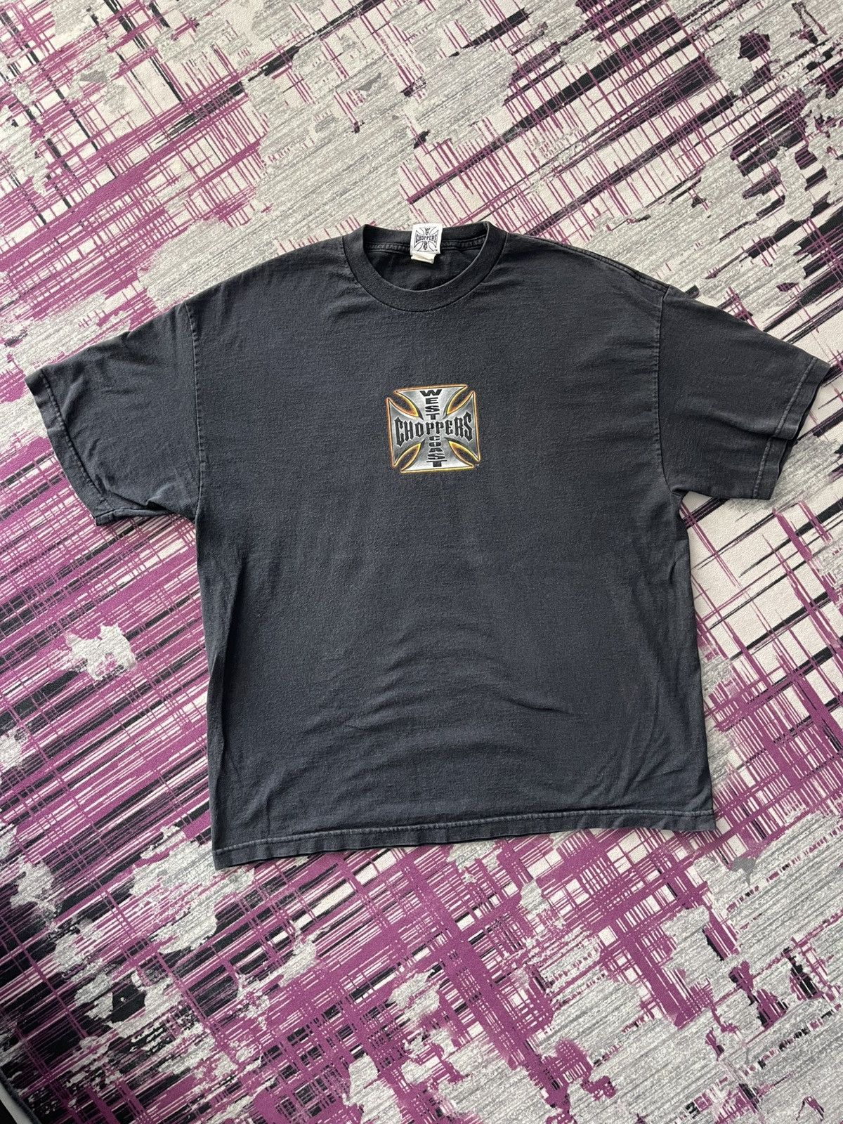 West Coast Choppers VINTAGE WEST COAST CHOPPERS LONG BEACH CA TEE VERY RARE Size US XL / EU 56 / 4 - 2 Thumbnail