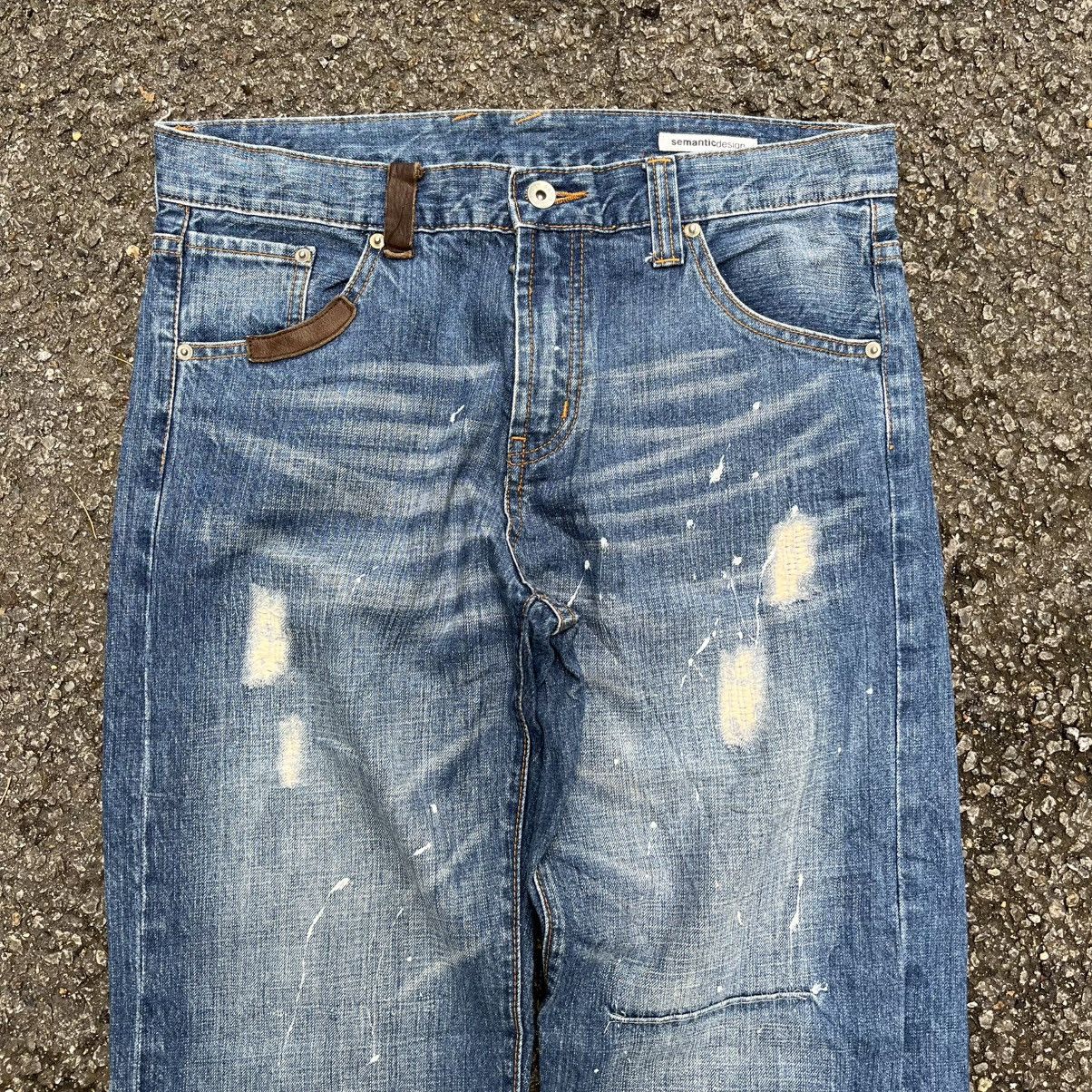 Hysteric Glamour Japanese Semantic Design Painted Denim Distressed Jeans Size US 32 / EU 48 - 3 Thumbnail