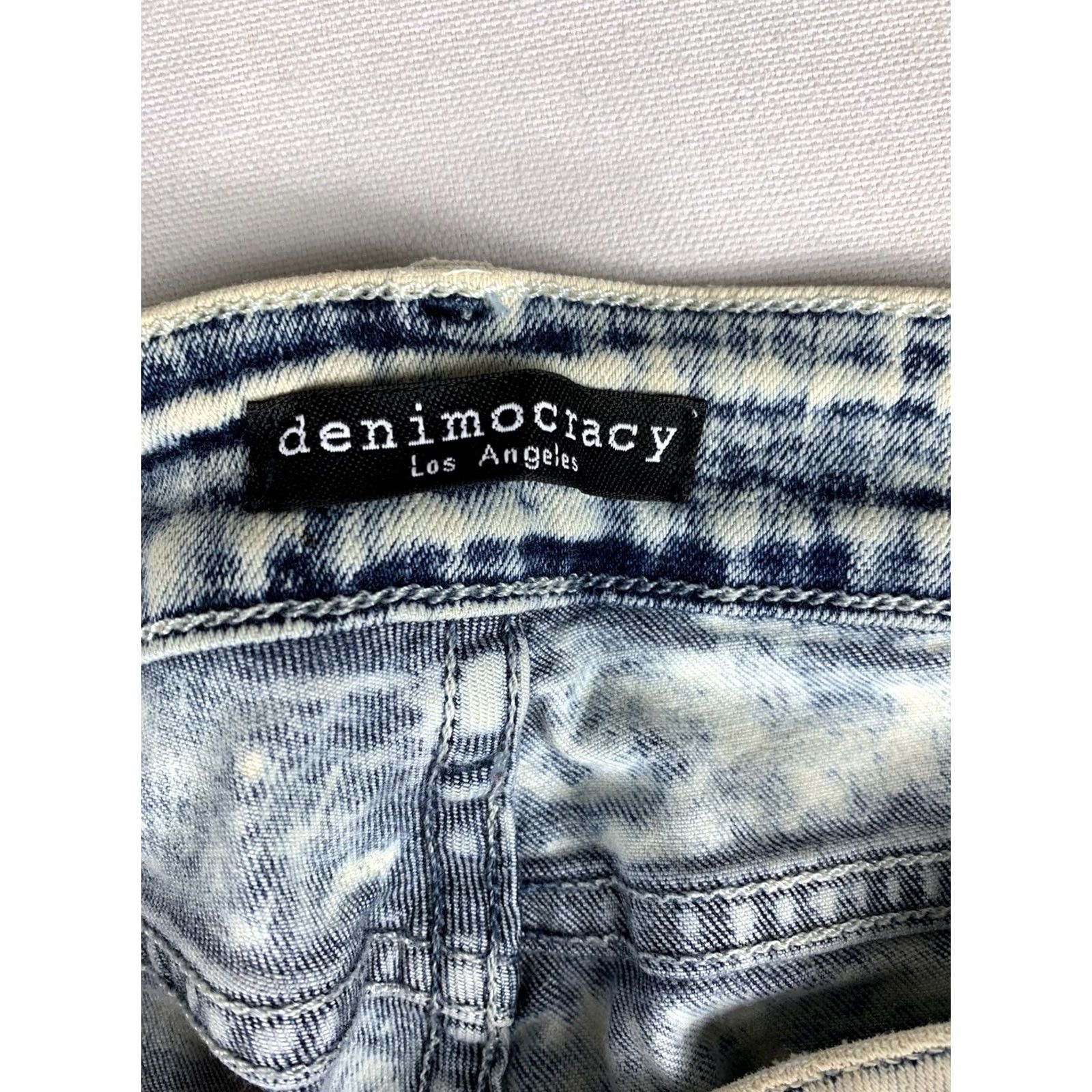 Vintage Denimocracy Skinny Jeans Womens Size 30 Blue Acid Wash 30x30 Size 30" / US 8 / IT 44 - 3 Thumbnail