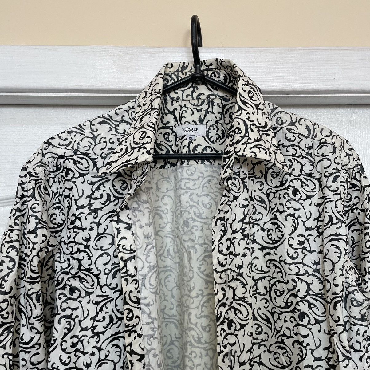 Versace × Vintage Versace rare aztek tee monogram Shirt Button up long Size US XL / EU 56 / 4 - 3 Thumbnail