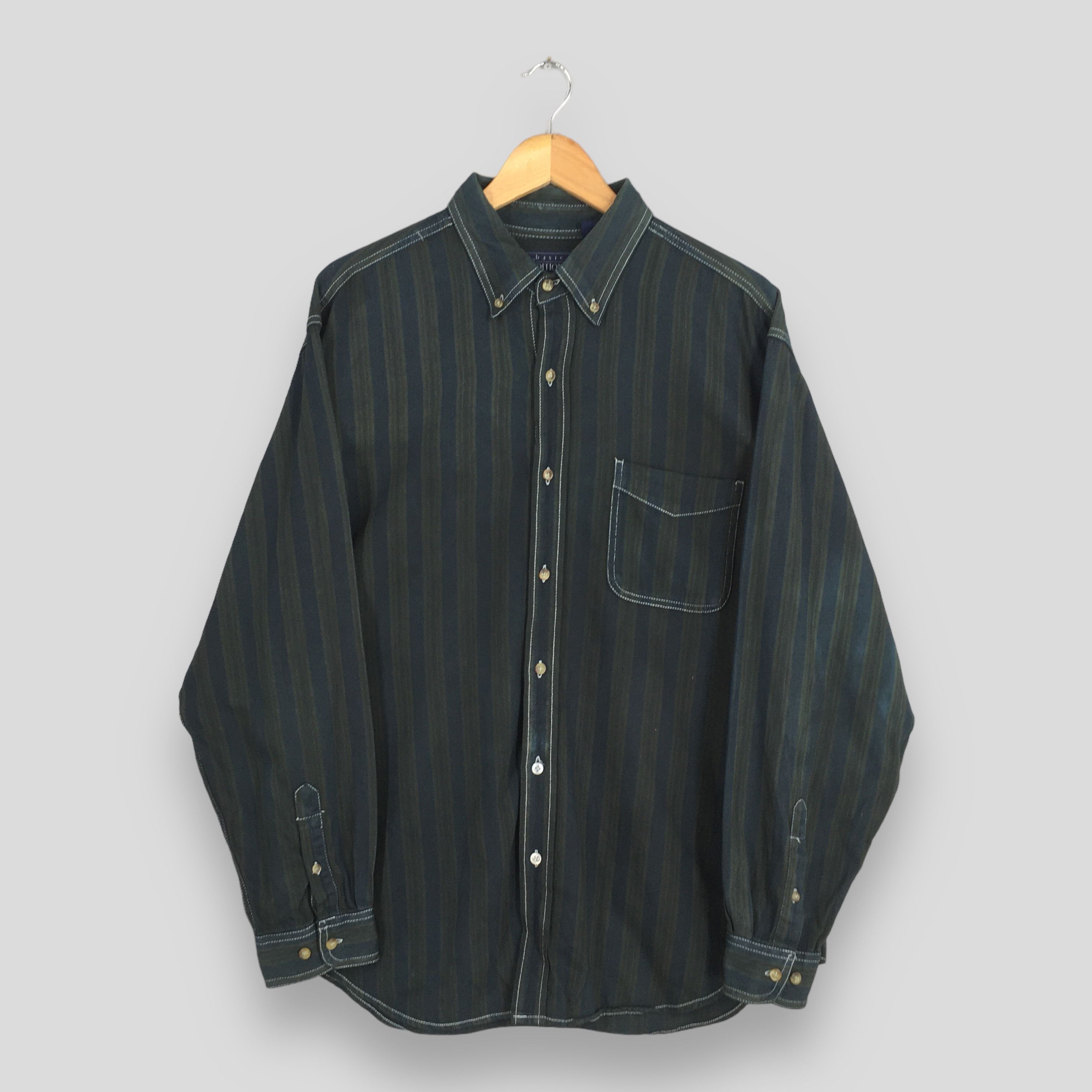 Basic Editions Vintage Basics Editions Stripes Flannel Shirt Large Size US L / EU 52-54 / 3 - 1 Thumbnail