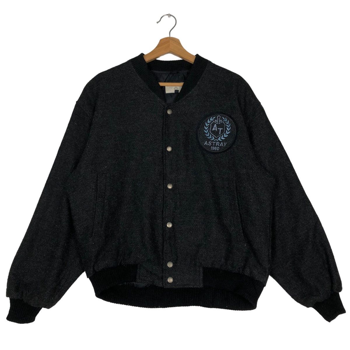 Vintage 🔥90’s Herringbone Wool Bomber Jacket Inter Casual Milano Size US M / EU 48-50 / 2 - 1 Thumbnail