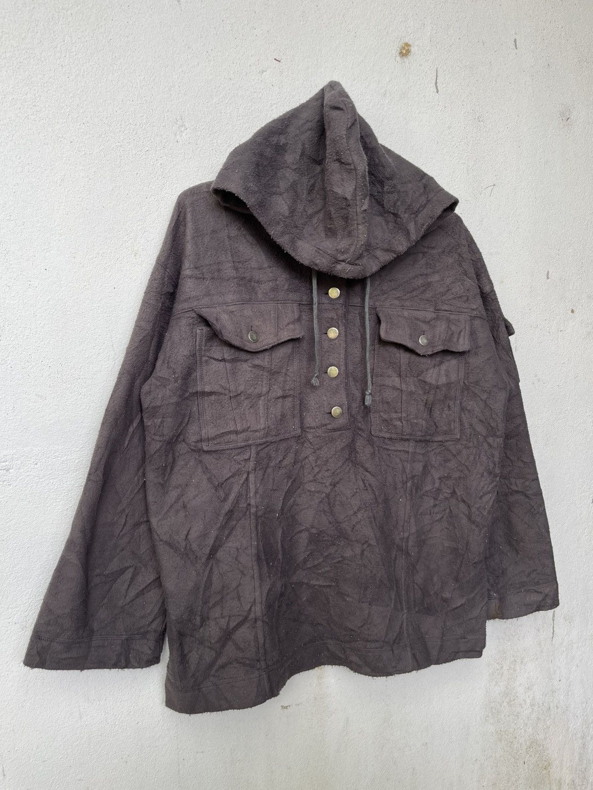 Vintage 💥Vintage 90s Oversized Fleece Button Ups Hoodie Sweatshirts Size US L / EU 52-54 / 3 - 2 Thumbnail