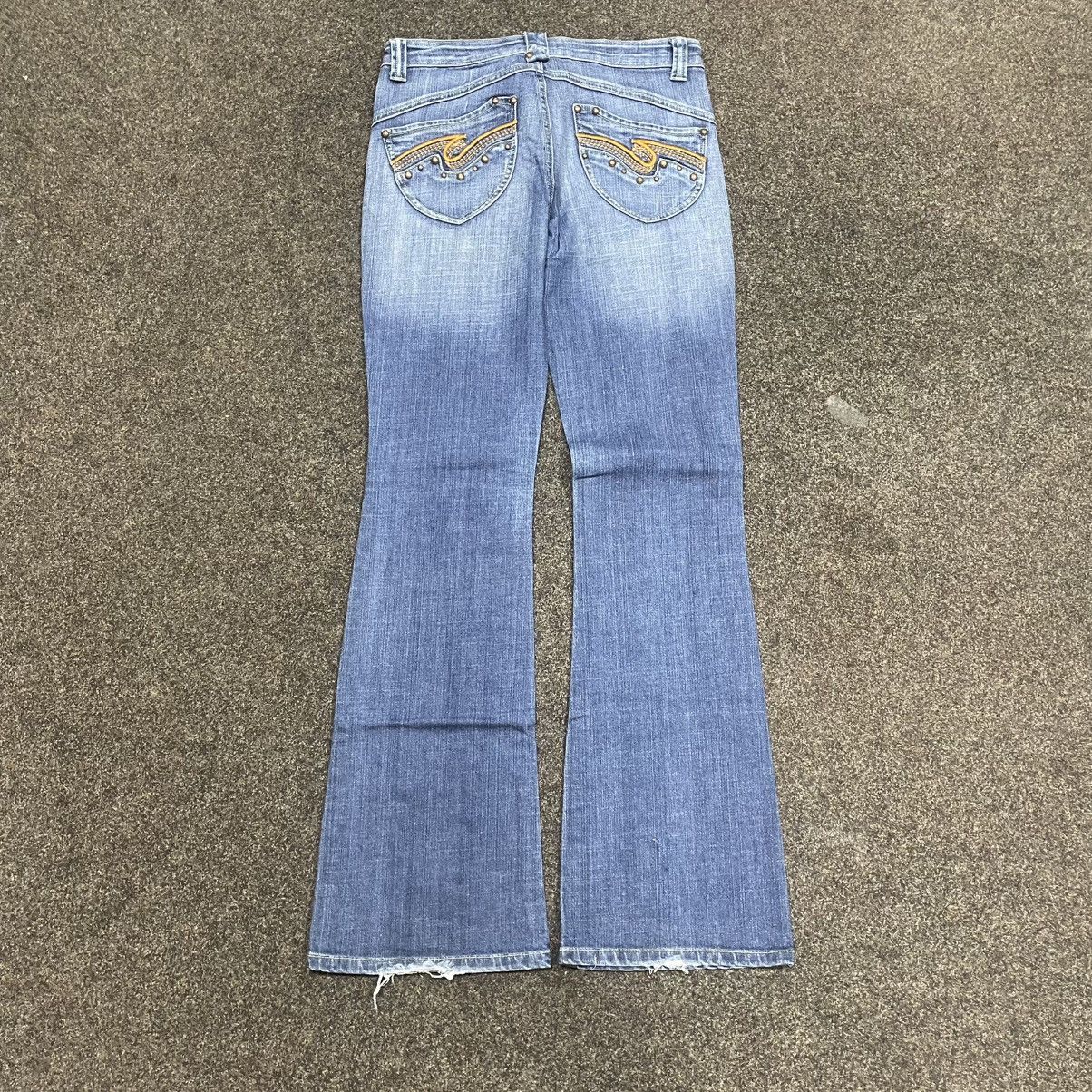 Vintage Vintage Y2K Flare Jeans 90s Faded Baggy Wide Leg Grunge Logo Size 32" / US 10 / IT 46 - 3 Thumbnail