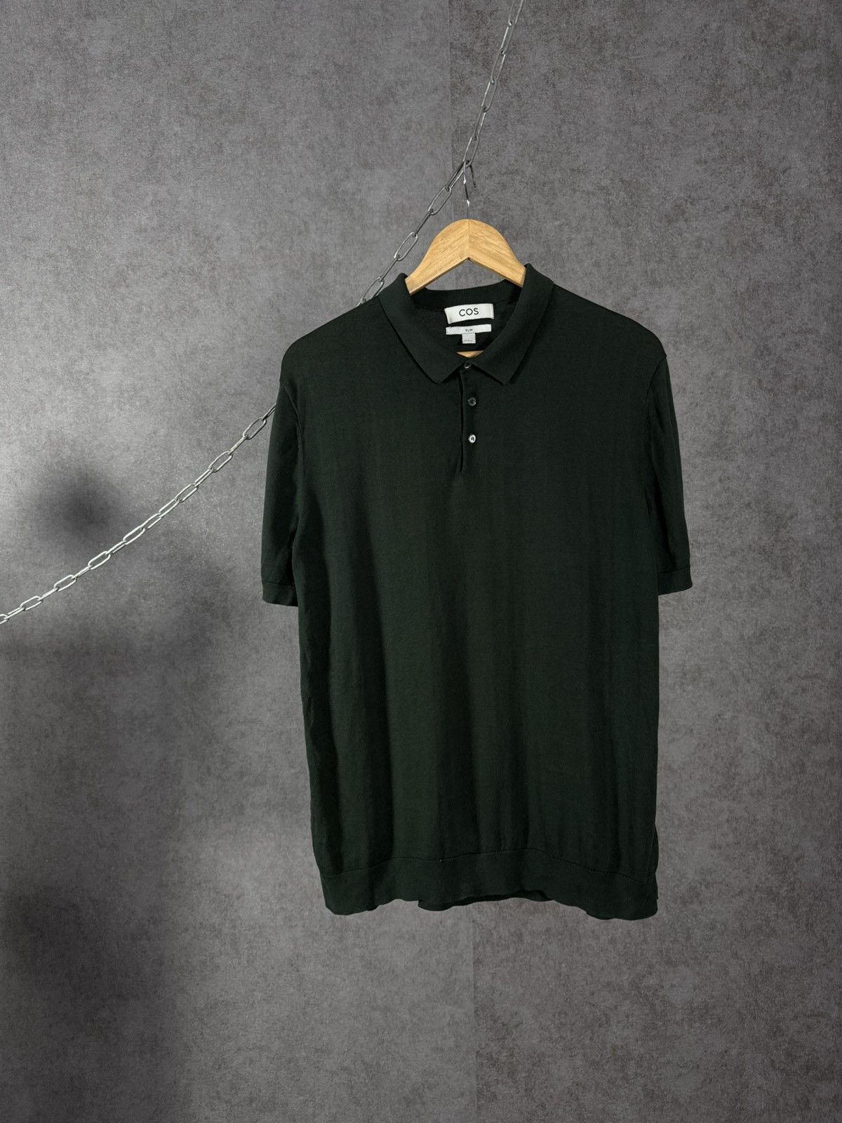 Cos COS designer silk polo tee Size US L / EU 52-54 / 3 - 1 Thumbnail