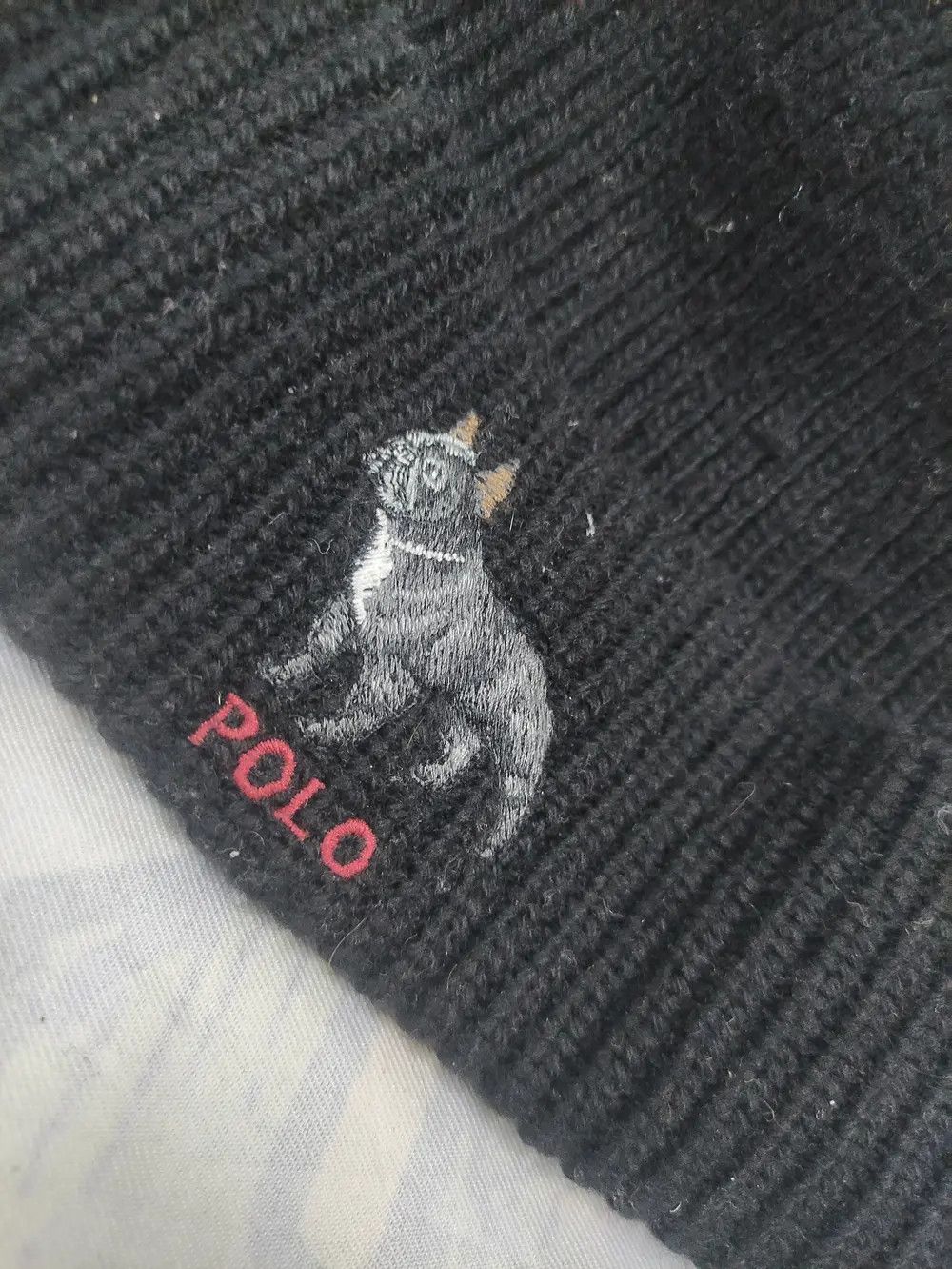Polo Ralph Lauren POLO RALPH LAUREN FRENCH BULLDOG WINTER BEANIE Size ONE SIZE - 3 Thumbnail