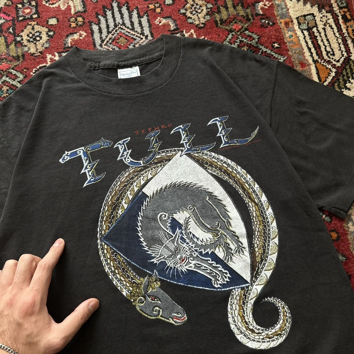 Vintage 1987 Jethro Tull Tour Vintage Band T-Shirt Size US L / EU 52-54 / 3 - 6 Thumbnail