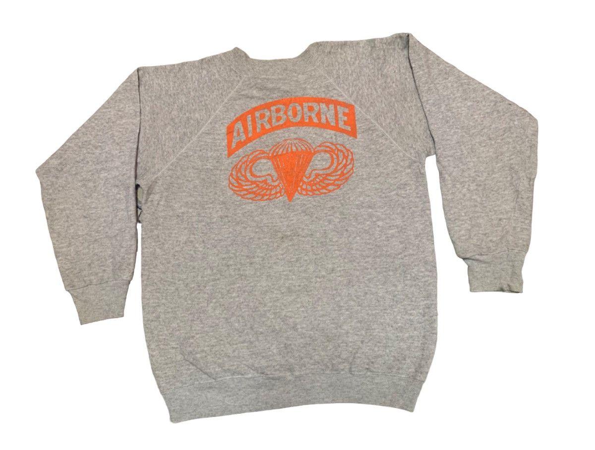 Vintage 70s RARE AIRBONE SWEATSHIRT BIG LOGO Size US S / EU 44-46 / 1 - 1 Thumbnail