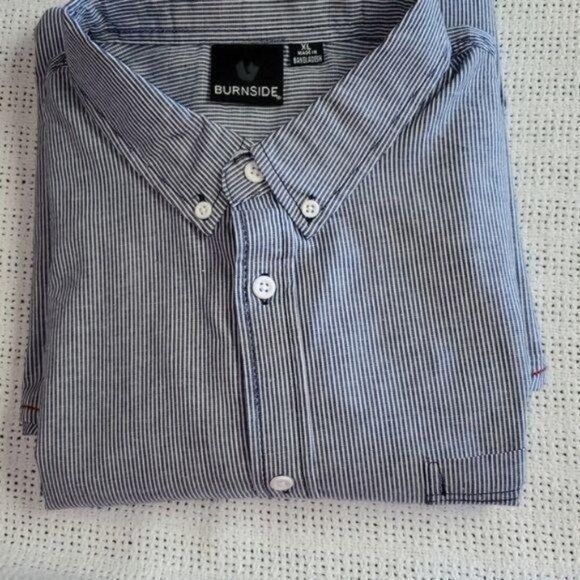 Burnside Burnside Blue Casual Button Down Long Sleeve Sz XL Shirt Size US XL / EU 56 / 4 - 12 Thumbnail