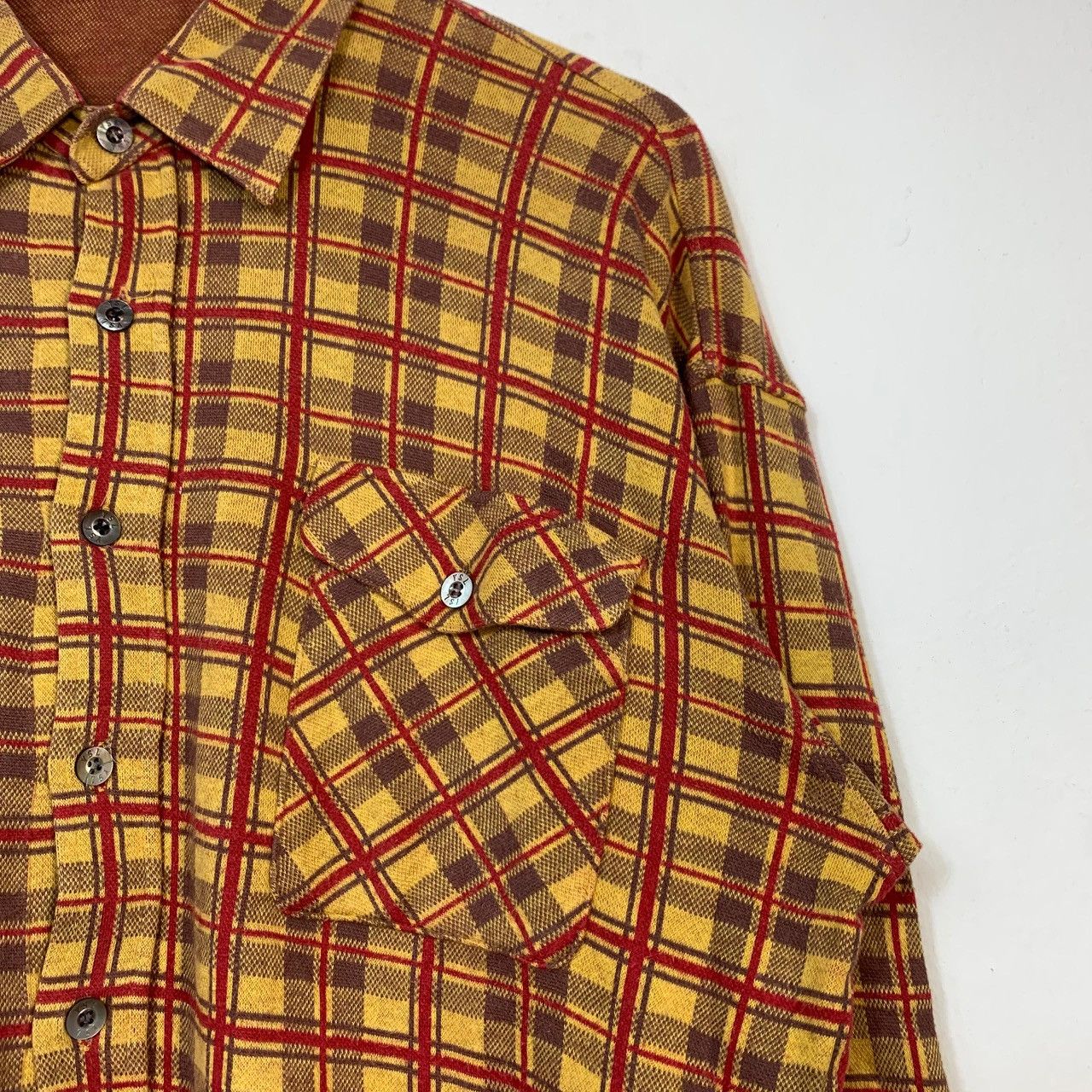 Yves Saint Laurent VTG YSL Yves Saint Laurent Check Flannel Shirt Long Sleeve Size US L / EU 52-54 / 3 - 6 Thumbnail