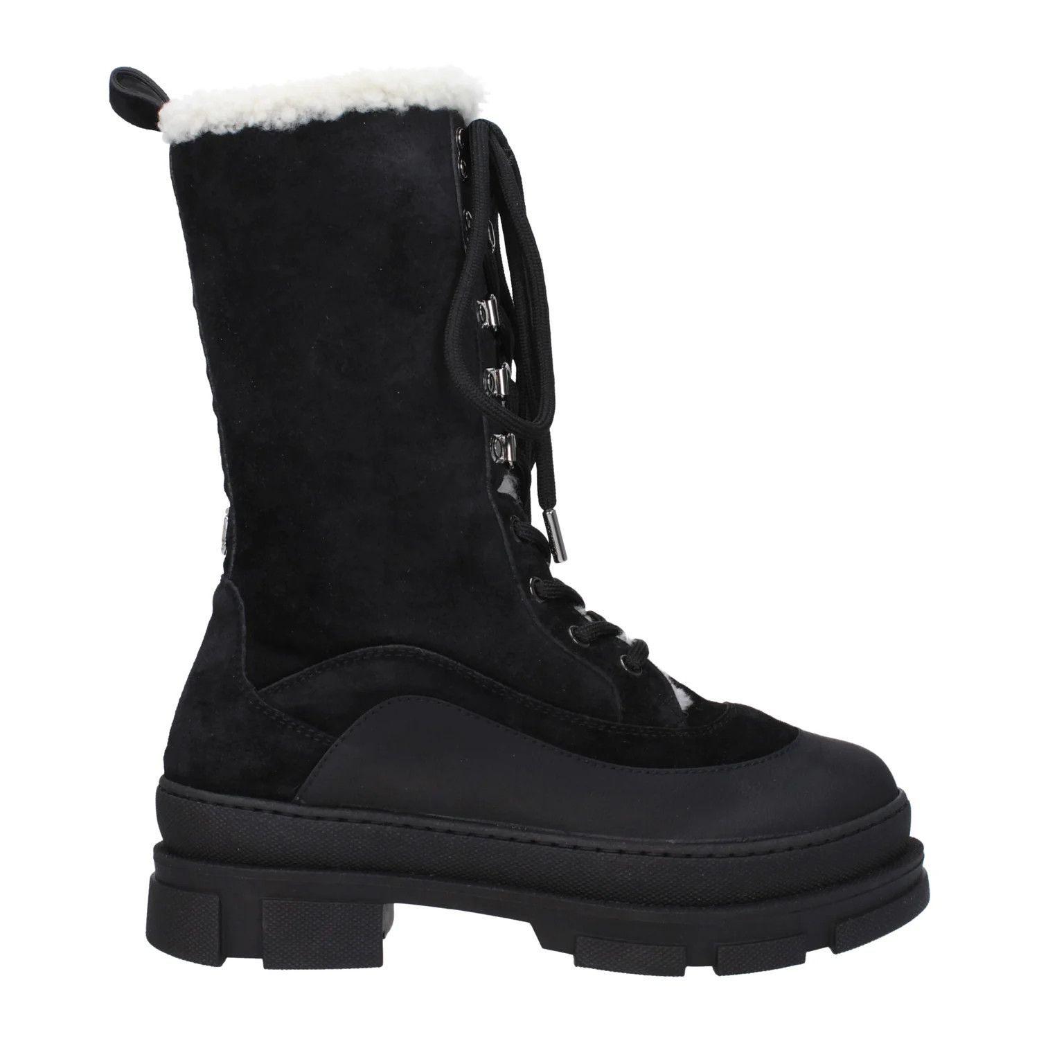 ob1o1e1124 Suede Ankle Boots in Black