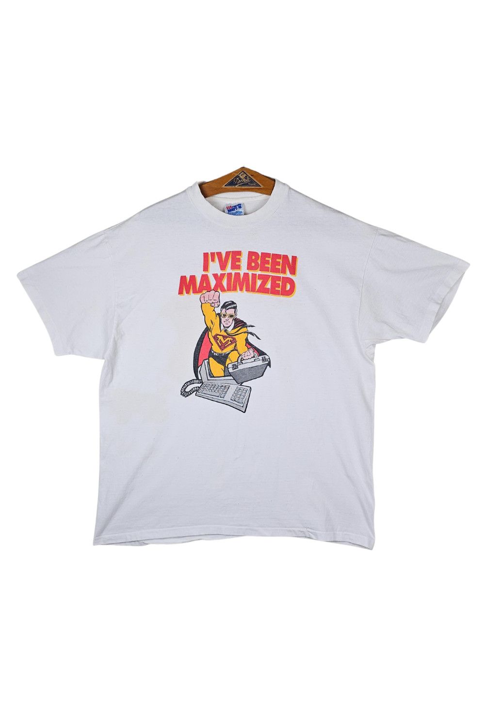 Hanes 1993 Maximizer for Windows Promo Tee - Hanes Beefy-T USA Size US XL / EU 56 / 4 - 1 Thumbnail