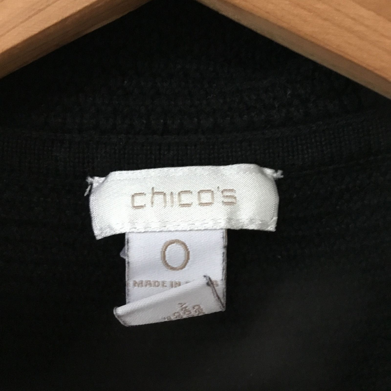 Chicos Chico's Black Gold Zip Up Jacket Size XS / US 0-2 / IT 36-38 - 3 Thumbnail