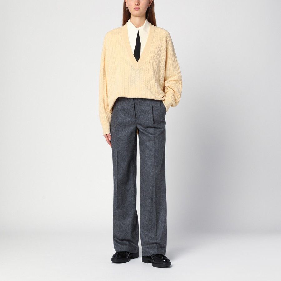 Other o1d2blof1024 V-Neck Sweater in Light Yellow Size S / US 4 / IT 40 - 2 Thumbnail