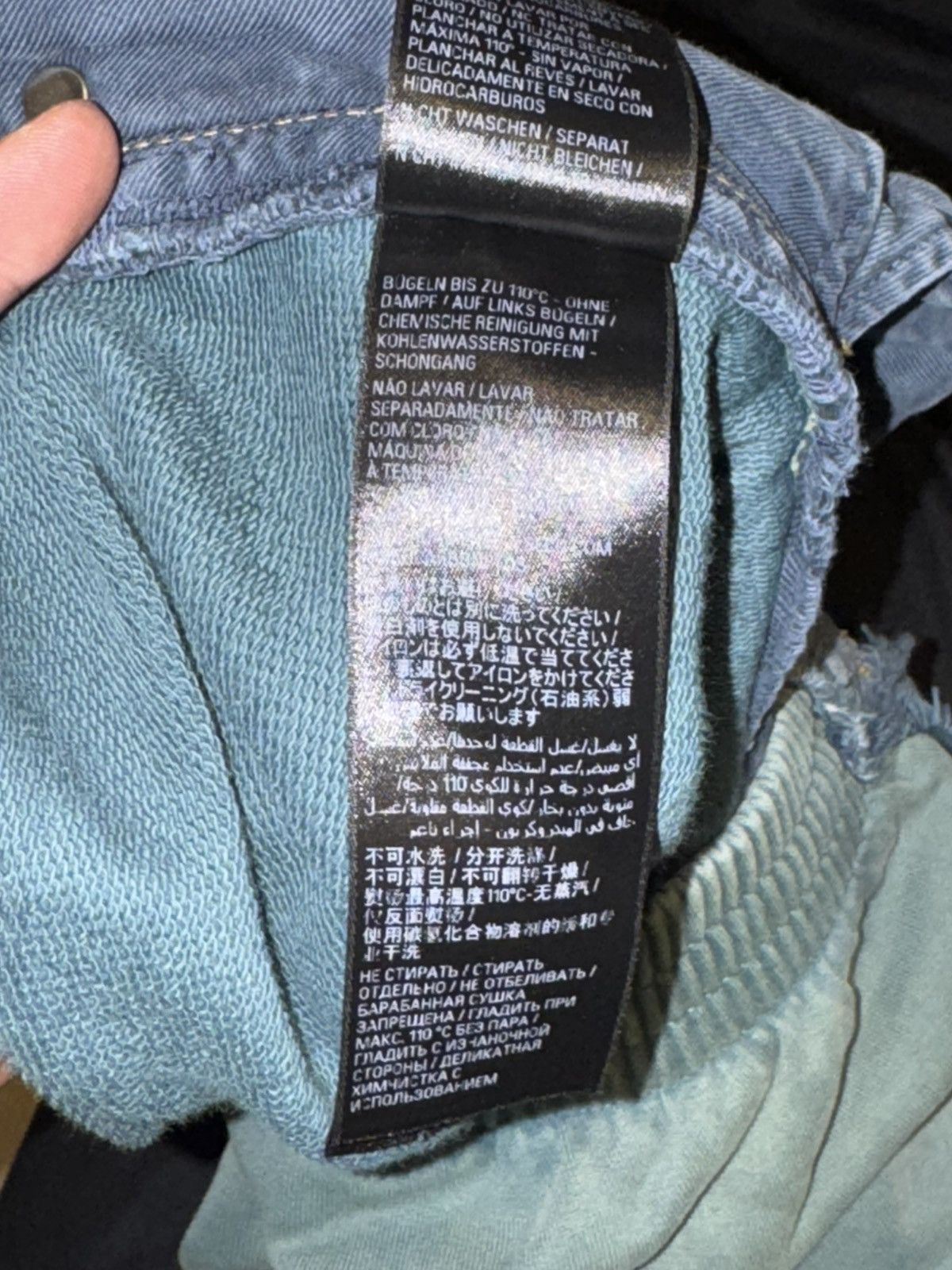Balenciaga Balenciaga Hybrid Baggy Sweatpant Denim in Blue/Green Large Size US 36 / EU 52 - 12 Thumbnail