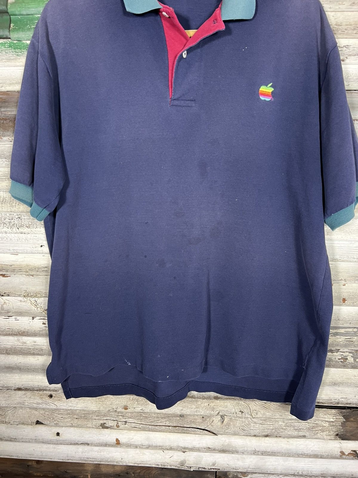 Apple × Vintage Vintage Apple Polo Shirt Size US XL / EU 56 / 4 - 5 Thumbnail