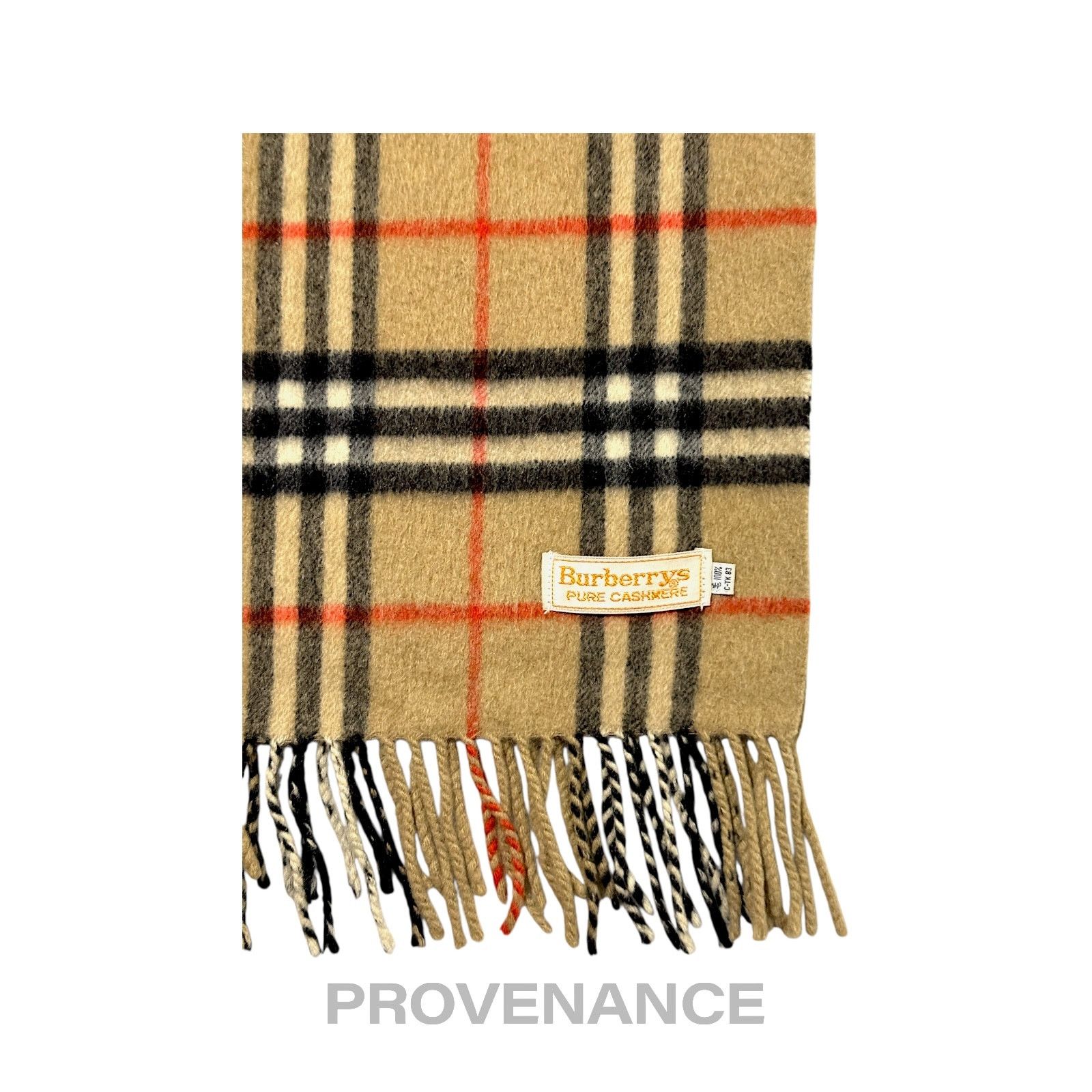 Burberry 🔴 Vintage Burberrys Scarf Nova Check 100% PURE CASHMERE Size ONE SIZE - 4 Thumbnail