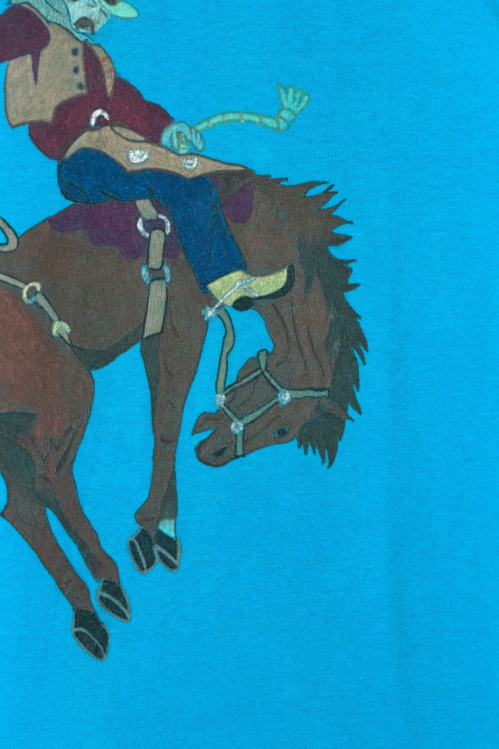 Fruit Of The Loom 1992 Western Cowboy Illustration Tee USA Single Stitch Size US M / EU 48-50 / 2 - 8 Thumbnail