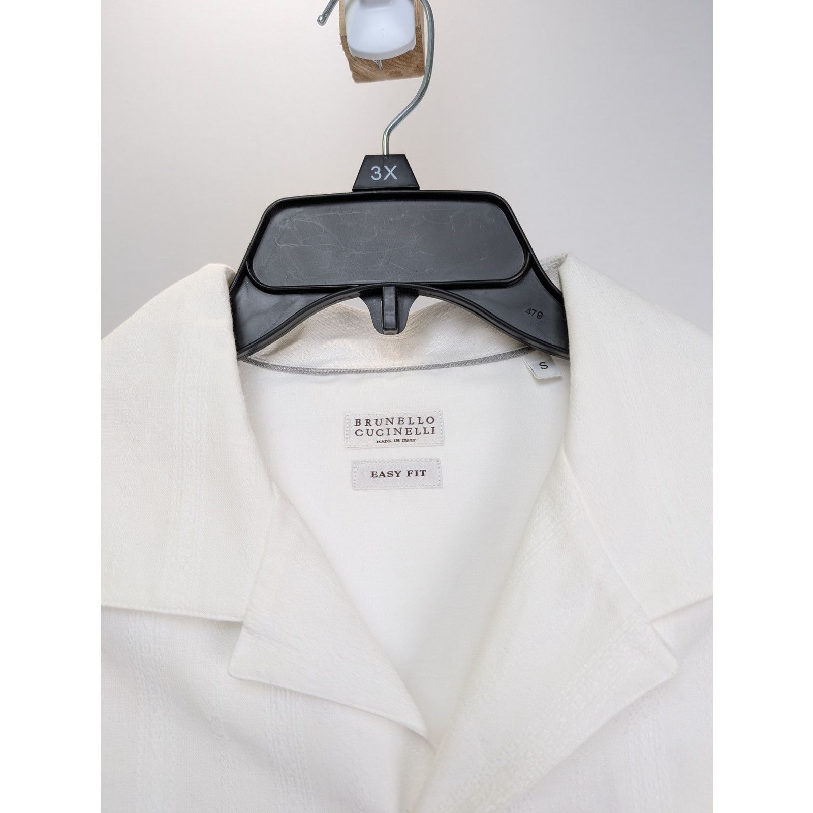 Brunello Cucinelli o1rshd1 Half Sleeve Button up Shirt in White Size US S / EU 44-46 / 1 - 8 Thumbnail