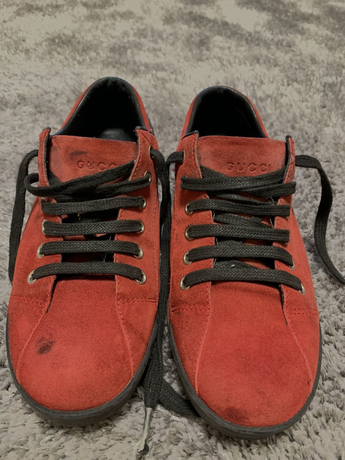 Gucci × Leather × Vintage Gucci shoes Men sneakers red Size US 7 / EU 40 - 6 Thumbnail