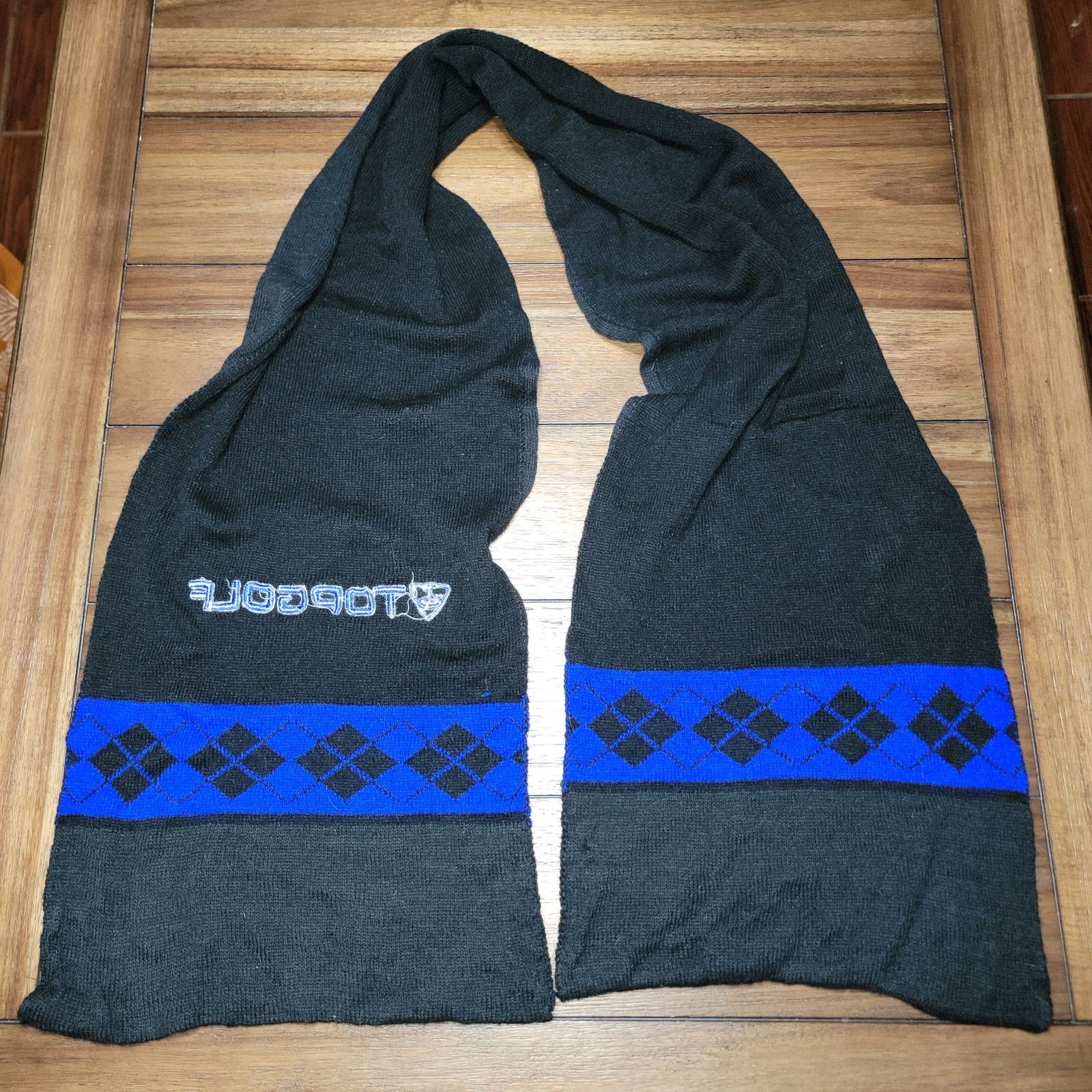 Other Top Golf Black & Cobalt Blue Knit Scarf 14" X 68" Size ONE SIZE - 3 Thumbnail