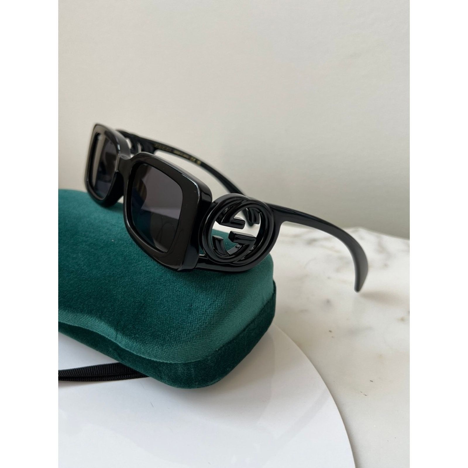 Gucci NEW Gucci GG1325S Slim Black Logo Sunglasses Size ONE SIZE - 4 Thumbnail