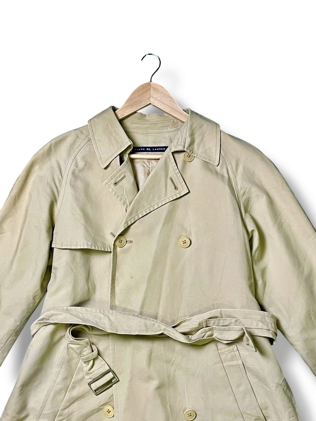 Ralph Lauren × Ralph Lauren Black Label × Vintage Ralph Lauren Double Breasted Twill Trench Coat (47) Size US XS / EU 42 / 0 - 7 Thumbnail