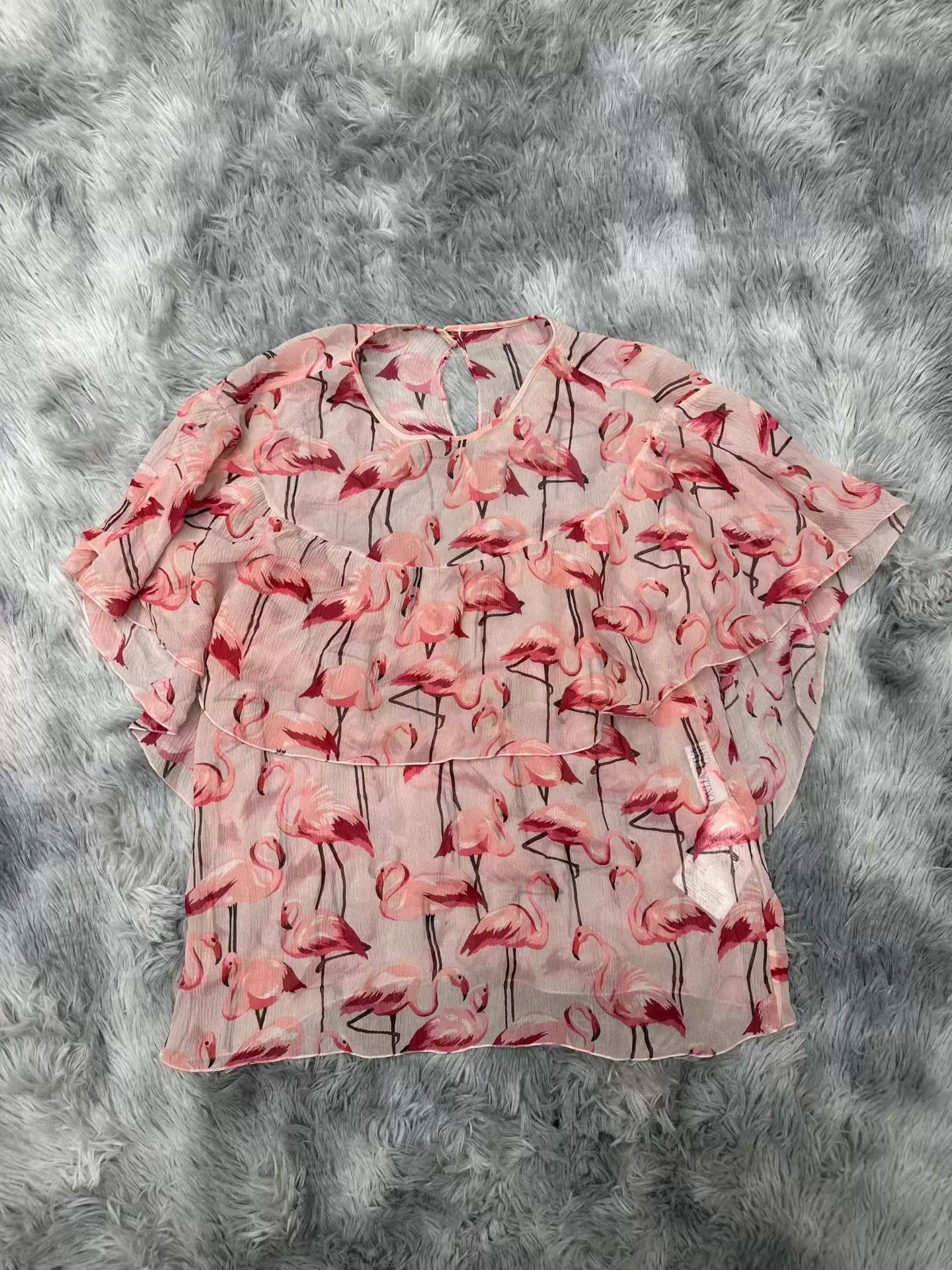 Valentino Valentino Silk Short-Sleeve Shirt 38 New Size XS / US 0-2 / IT 36-38 - 1 Thumbnail