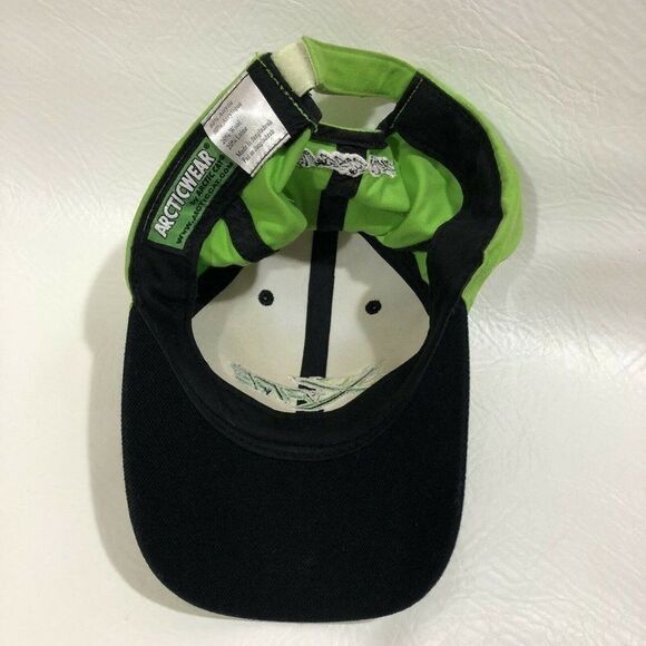 Other Arctic Cat X-Fire Ball Cap Neon Green Black Adjustable Embro Size ONE SIZE - 8 Thumbnail
