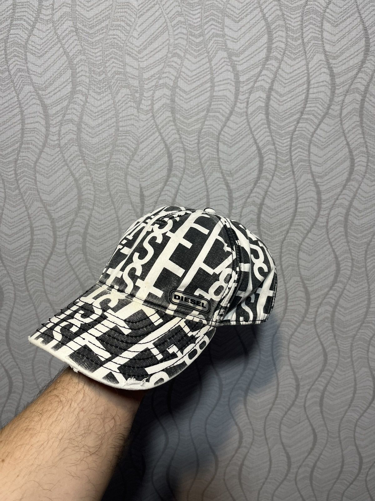 Diesel Vintage Avant Garde Multilogo Distressed Cap
