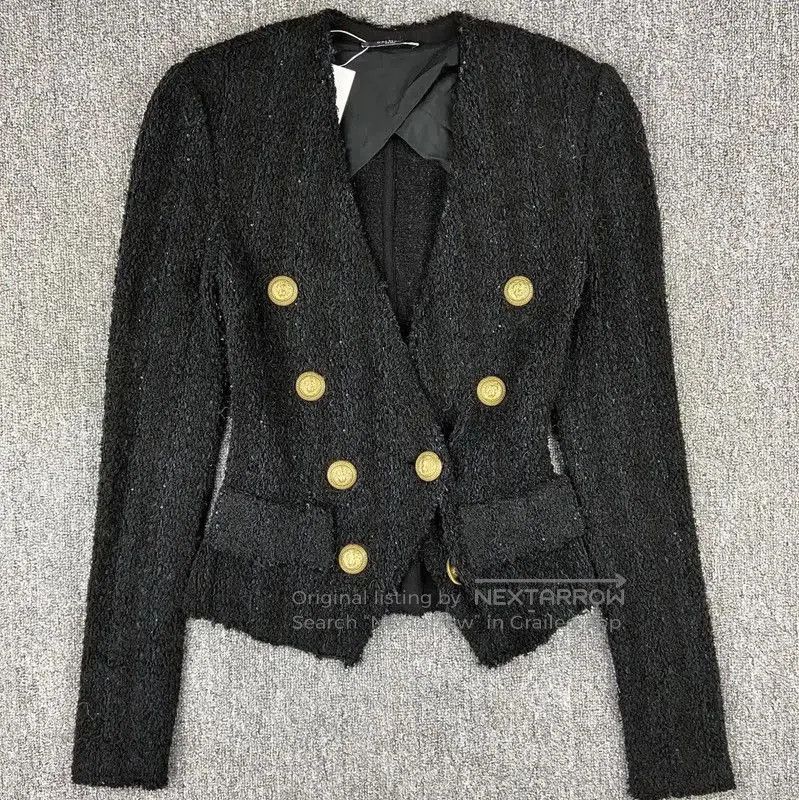 Balmain Balmain Women's Black Cotton Blazer, Size XS . Size XS / US 0-2 / IT 36-38 - 1 Thumbnail