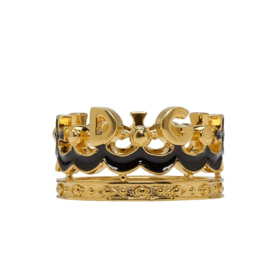 Dolce & Gabbana o1y0125 Size: 8.5 US / Ring in Gold/Black Size ONE SIZE - 1 Preview