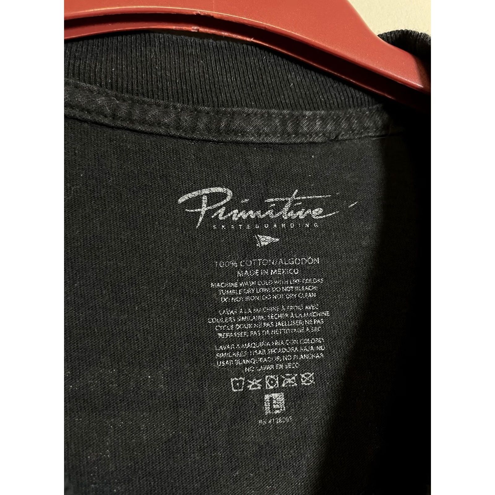 Primitive Primitive Apparel Men T-Shirt Graphic Black Large Run 2000s Cotton Crew Neck Short Sleeve Shirt Mens Size US L / EU 52-54 / 3 - 3 Thumbnail